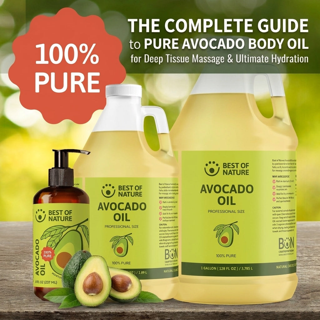 Best of Nature 100% Pure Avocado Oil - Massage & Body, Hair & Skin, Aromatherapy Carrier OIl