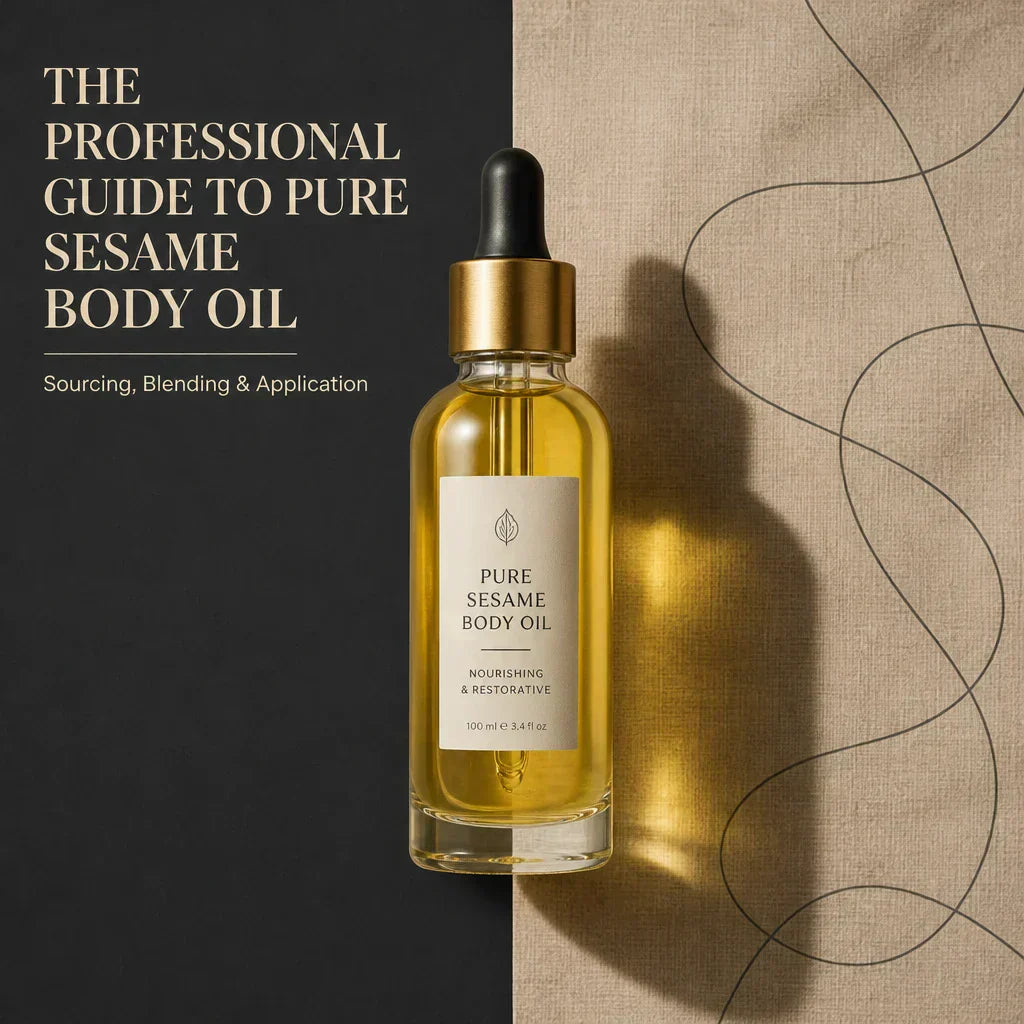 The Professional Guide To Pure Sesame Body Oil. Sourcing, Blending & Application.