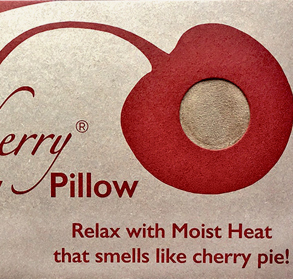 Hot Cherry Rectangular Cervical Pillow in Plush Tan Ultra-Suede - Natural Hot and Cold Therapy Pack