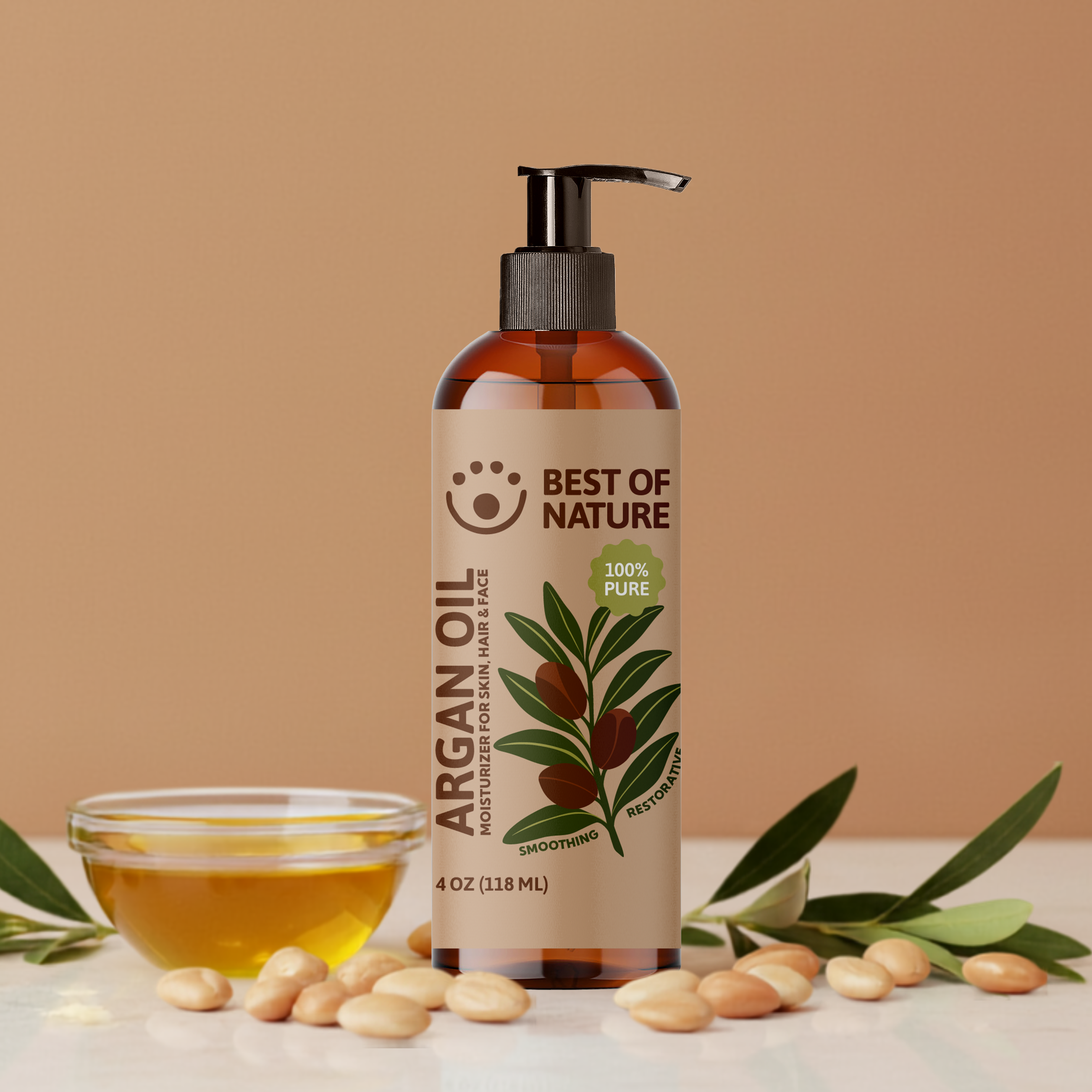 Best of Nature Argan Massage & Body Oil (Moroccan) - 100% Pure