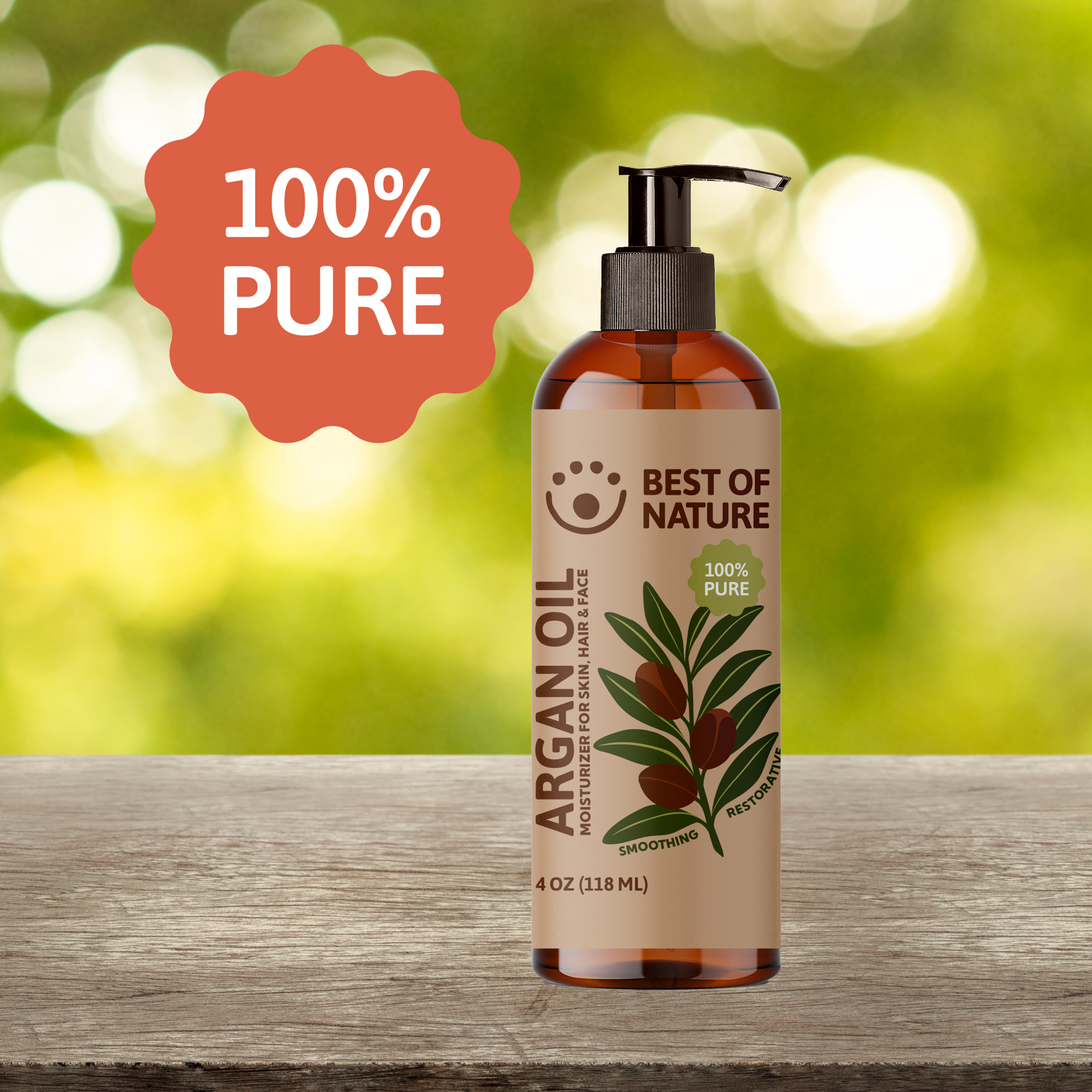 Best of Nature Argan Massage & Body Oil (Moroccan) - 100% Pure