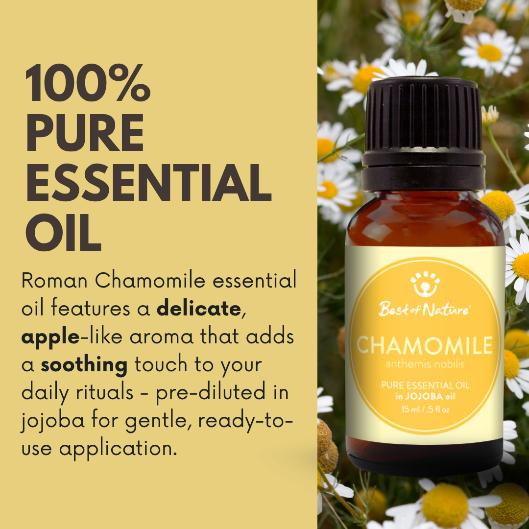 Best of Nature Chamomile Roman Essential Oil blended with Jojoba Oil