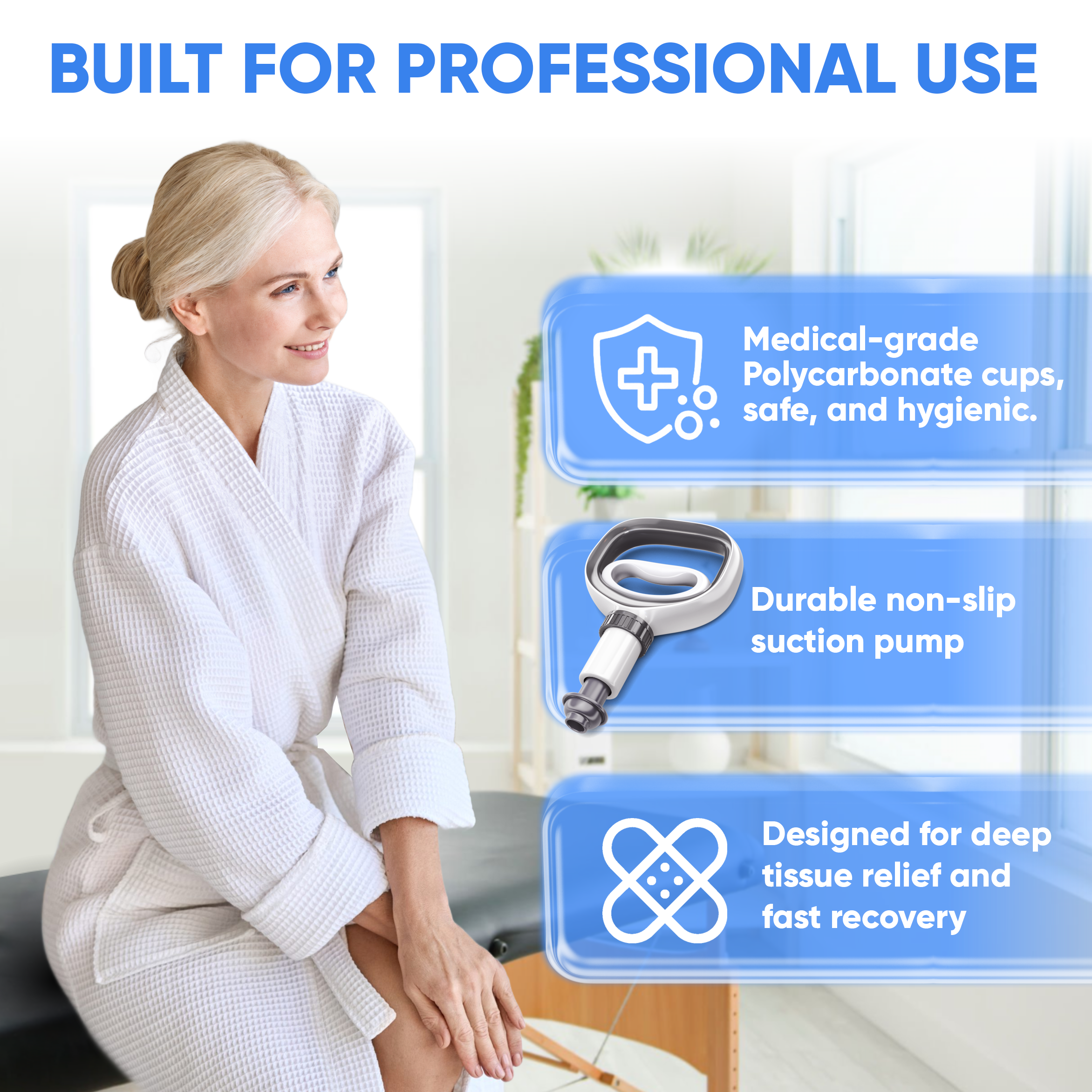 Myofascial Releaser Professional Cupping Therapy Set - 18 Multi-Sized Vacuum Cups with Two Hand Pumps