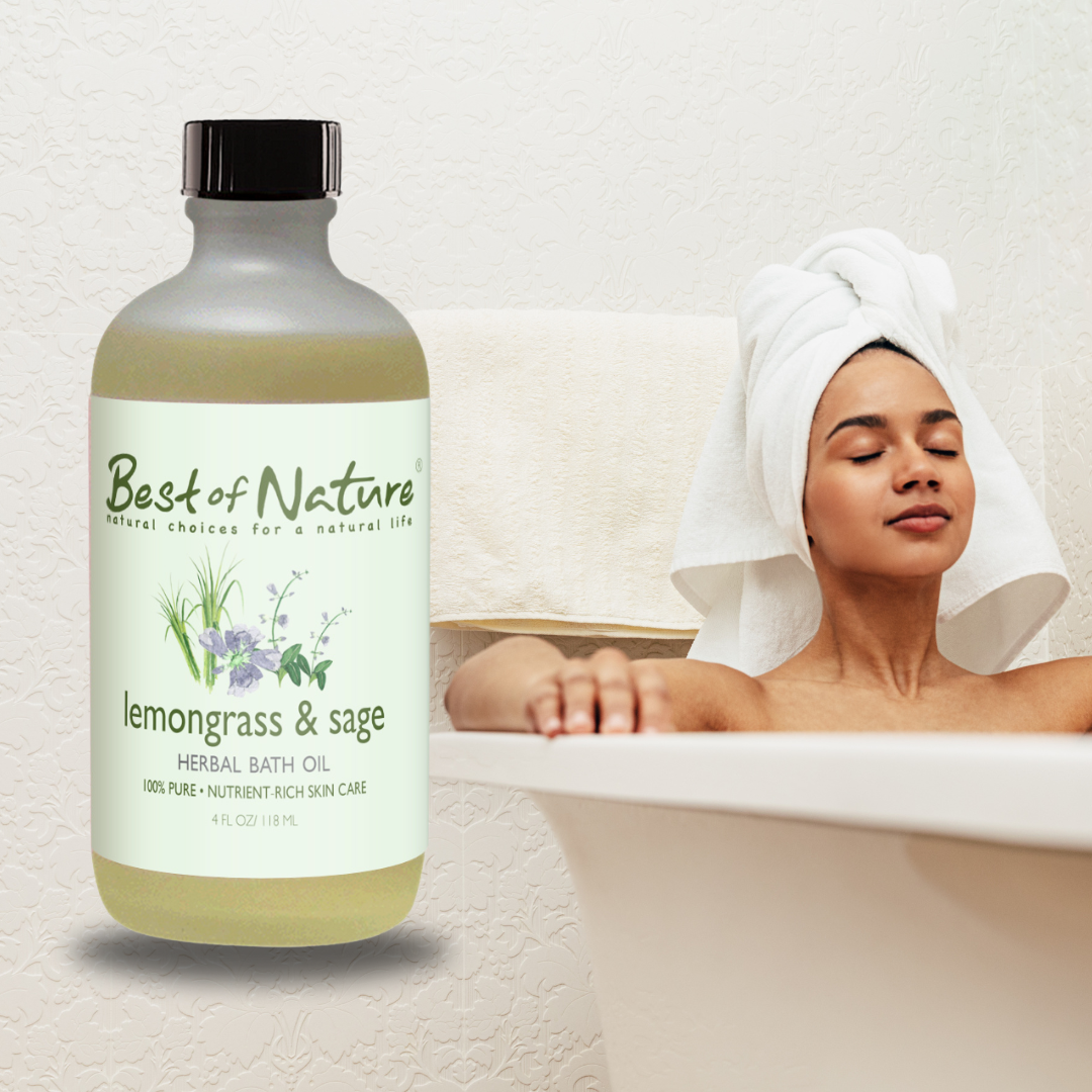 Best of Nature Lemongrass & Sage Herbal Bath Oil