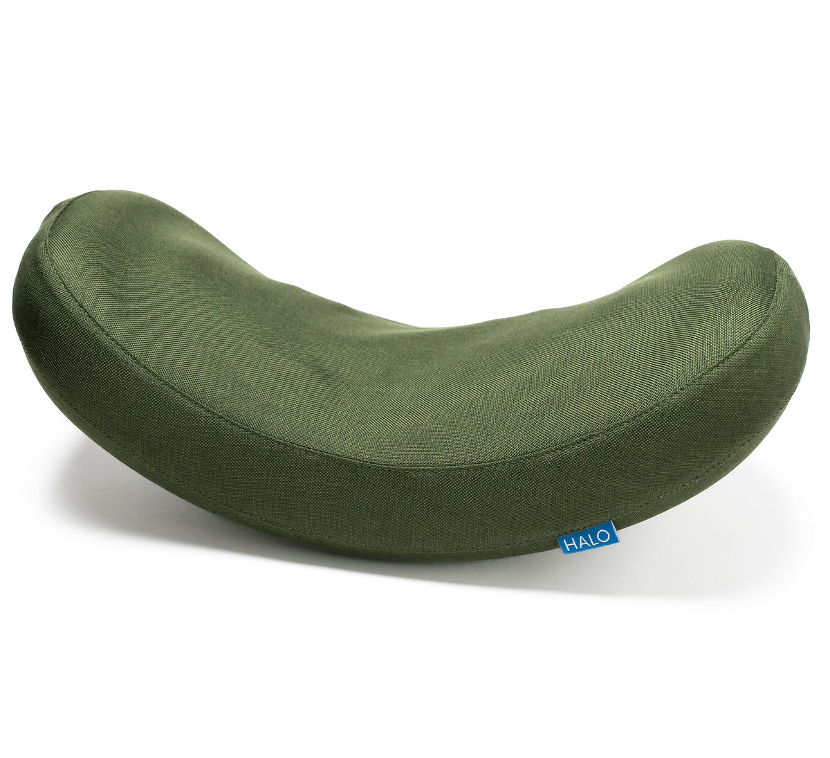 HALO Lumbar Massage Stretcher in green, featuring a curved ergonomic design for targeted back and lumbar massage relief.