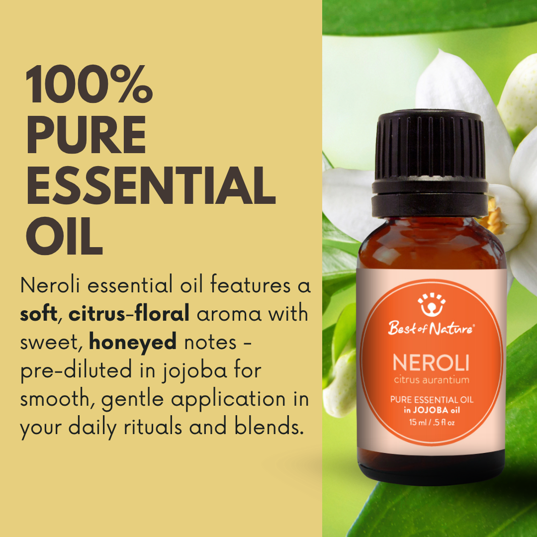 Best of Nature Neroli Absolute Essential Oil blended with Jojoba Oil