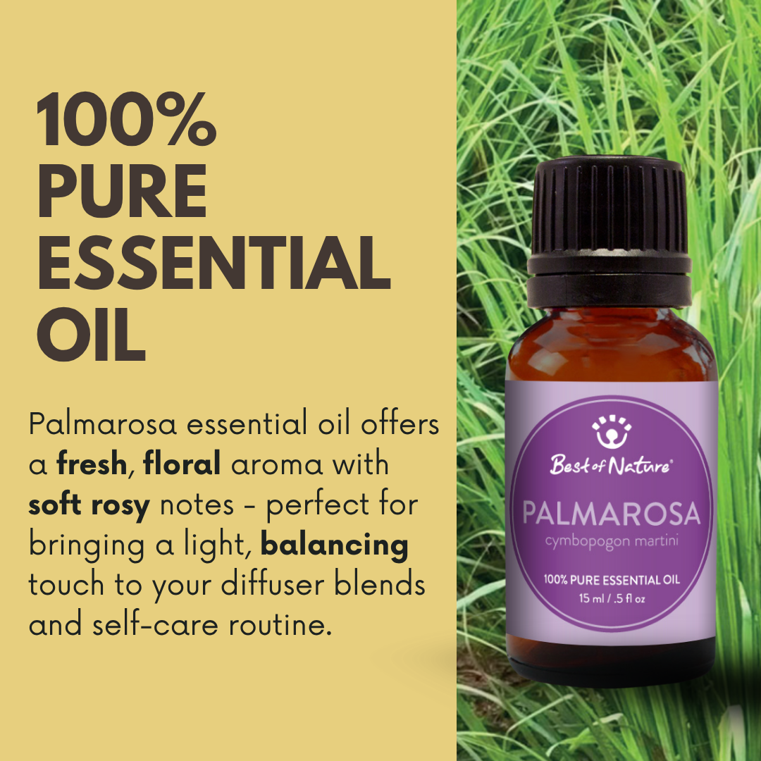 Best of Nature Palmarosa Essential Oil - 100% Pure
