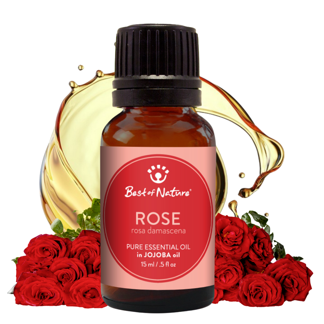 Best of Nature Rose Absolute Essential Oil blended with Jojoba Oil