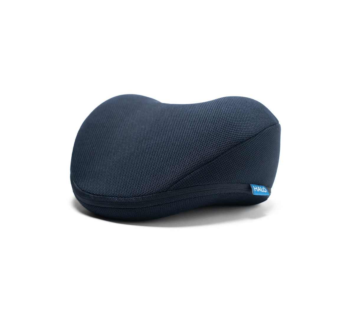 Halo ergonomic cervical neck support pillow for travel, office seating, posture alignment, comfort, and pressure relief.