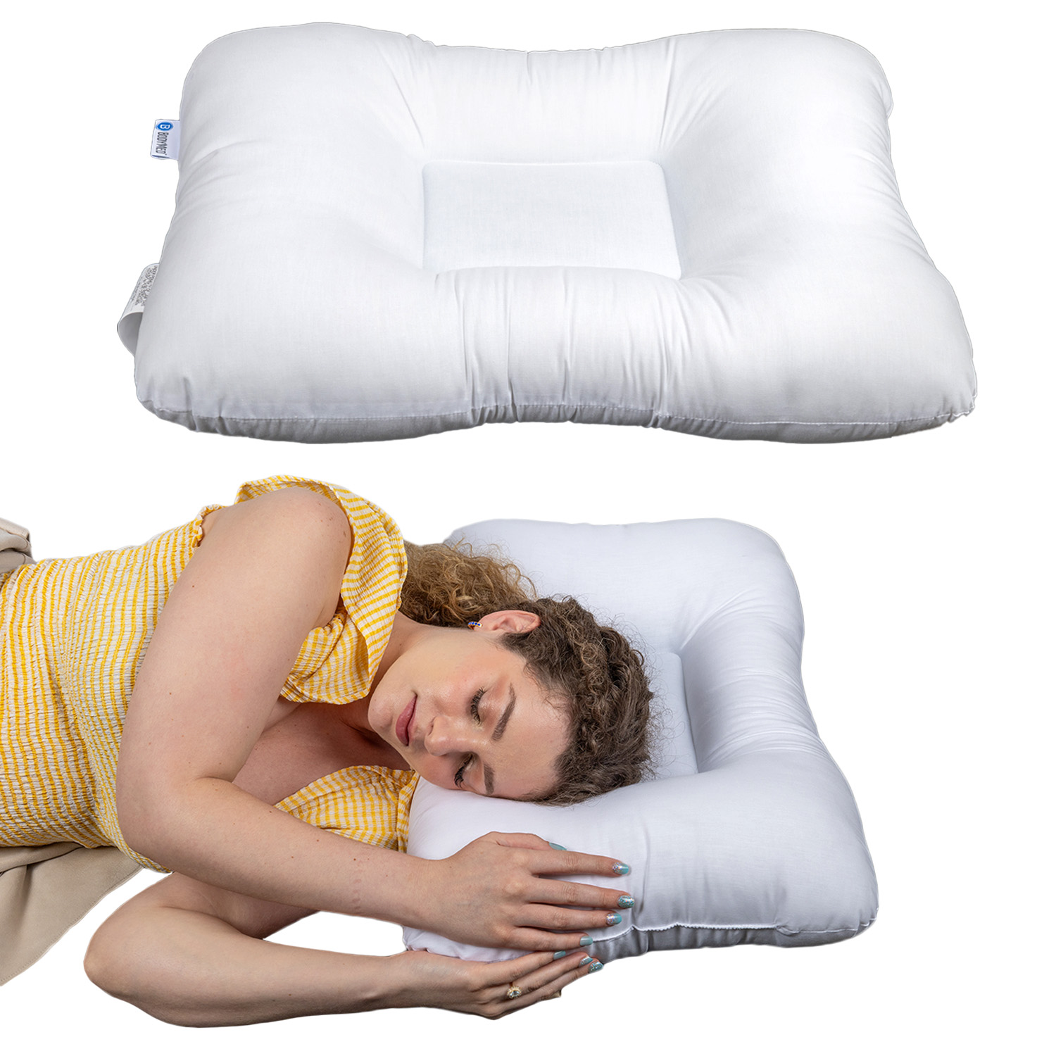 Side sleeper white pillow