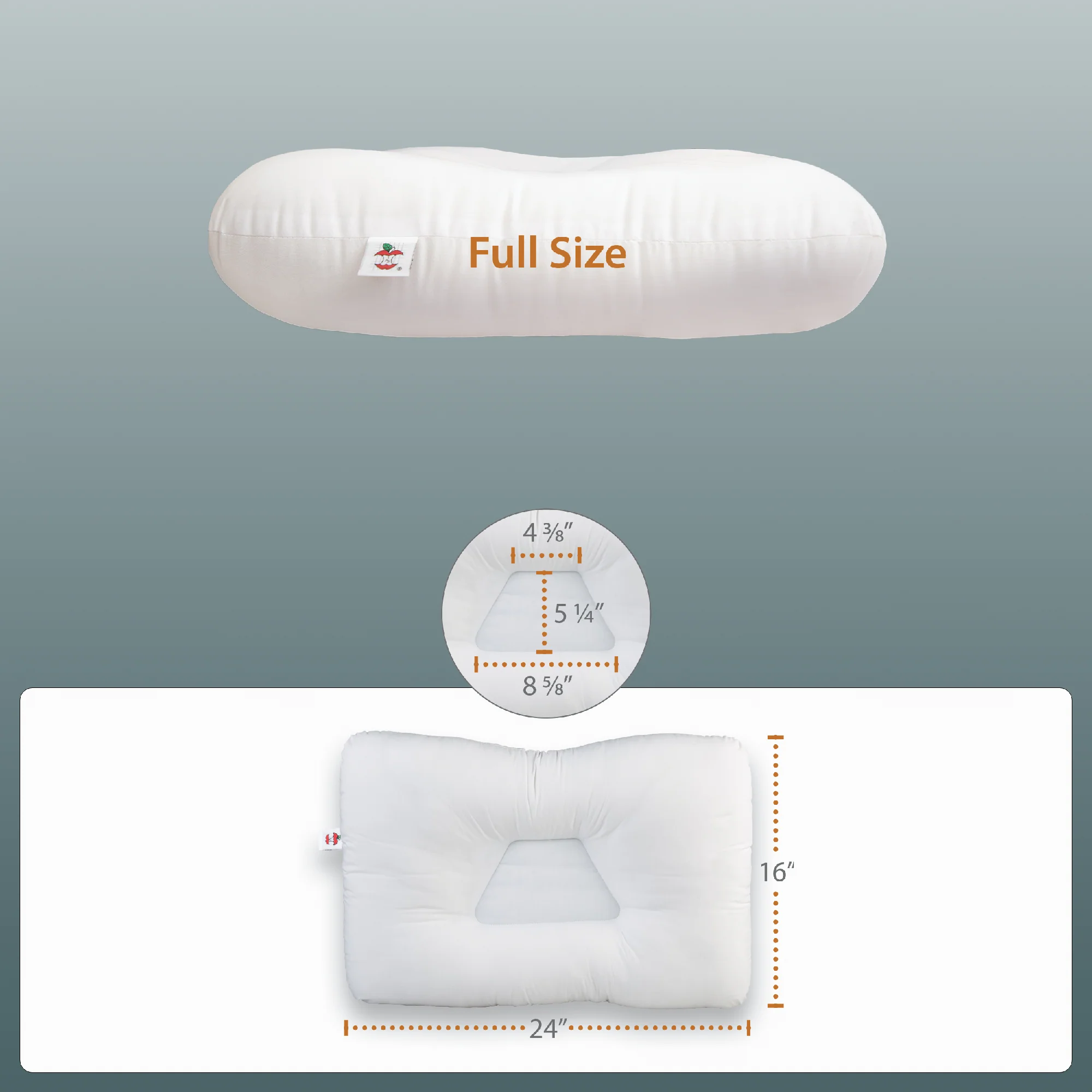 Tri-Core Natural Cervical Support Pillow with Premium Organic Cotton Shell