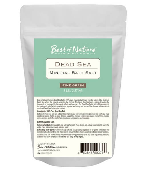 Best Of Nature Coarse Grain Dead Sea Mineral Bath Salt - 26 Ounce Jar