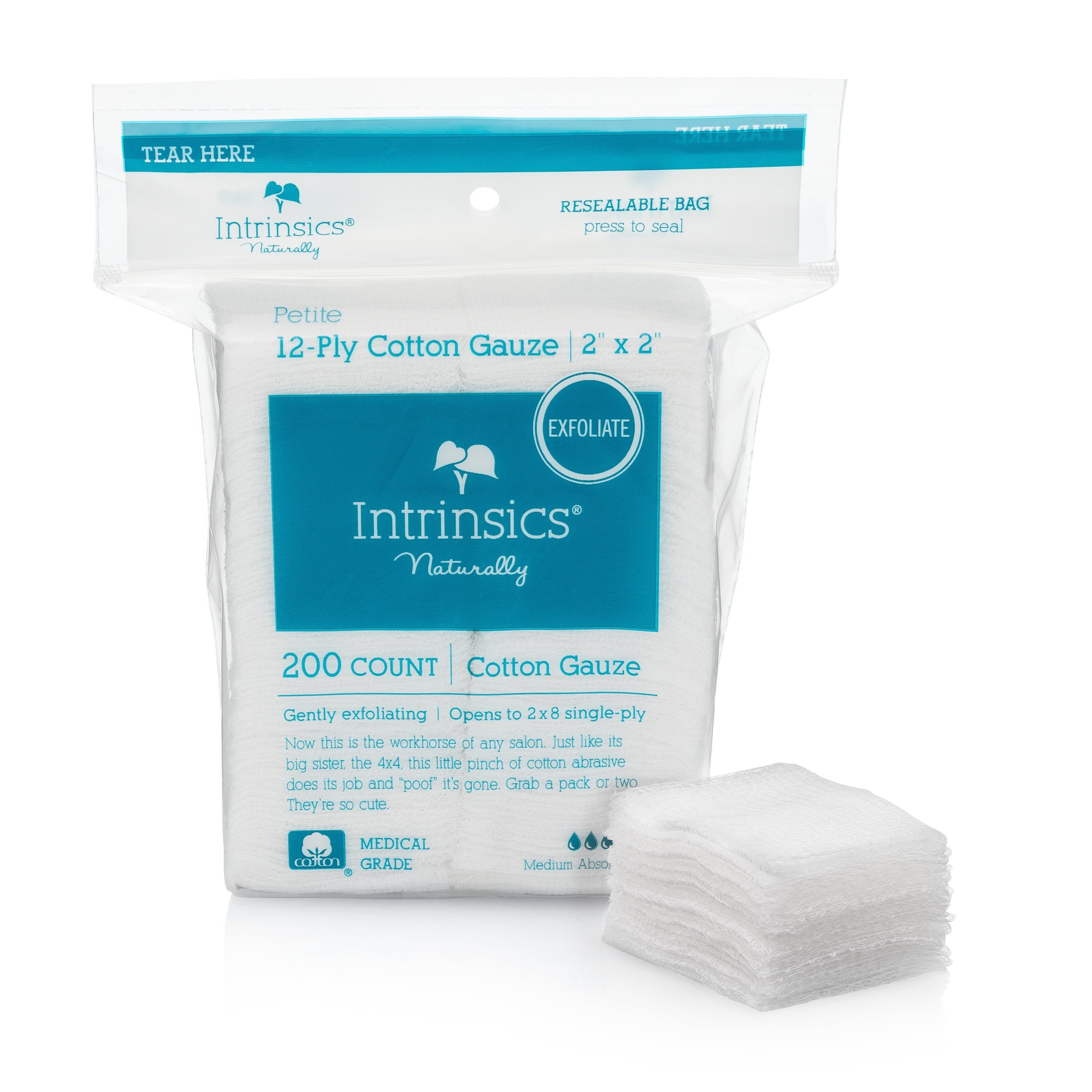Intrinsics 12 Ply Cotton Gauze 4x4 Wipes