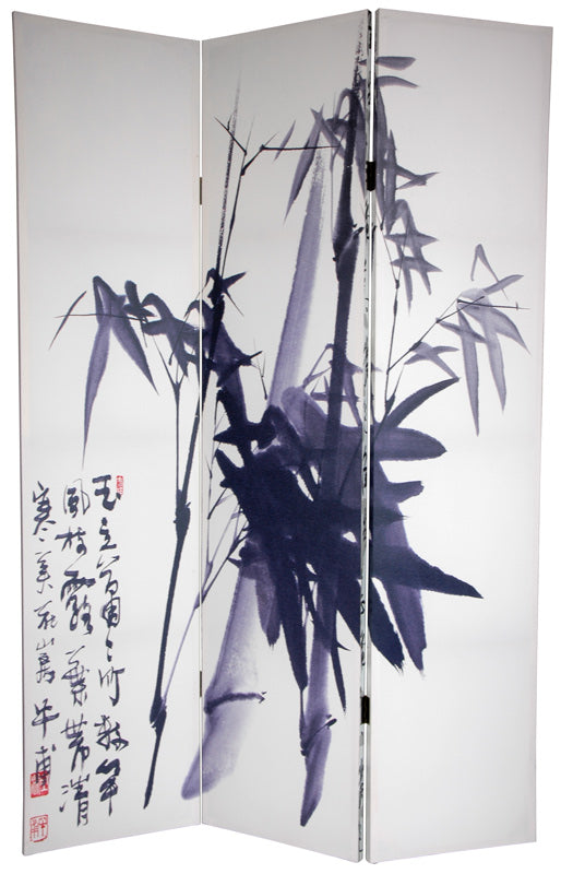 Bamboo Calligraphy Art Print Screen (Canvas/Double Sided) - Spa & Bodywork Market