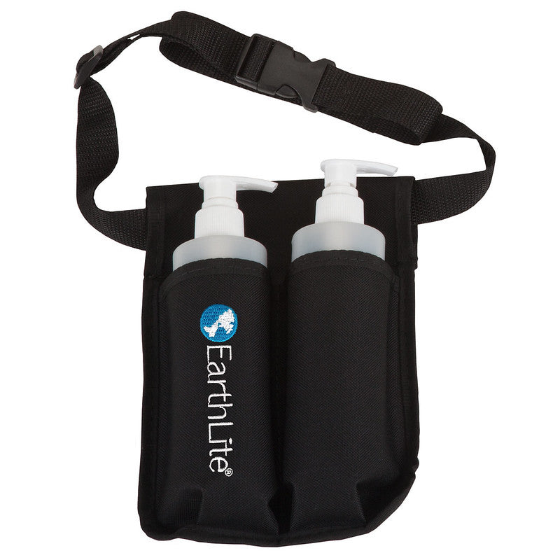 Earthlite Single Massage Oil Lotion Gel Holster & 8oz Pump Bottle