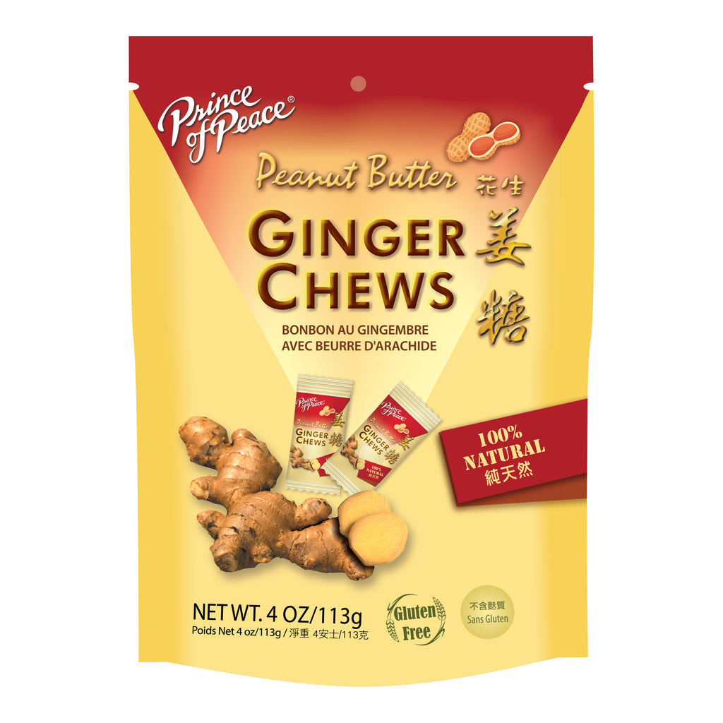 Prince of Peace Ginger Chews With Peanut Butter, 4 oz