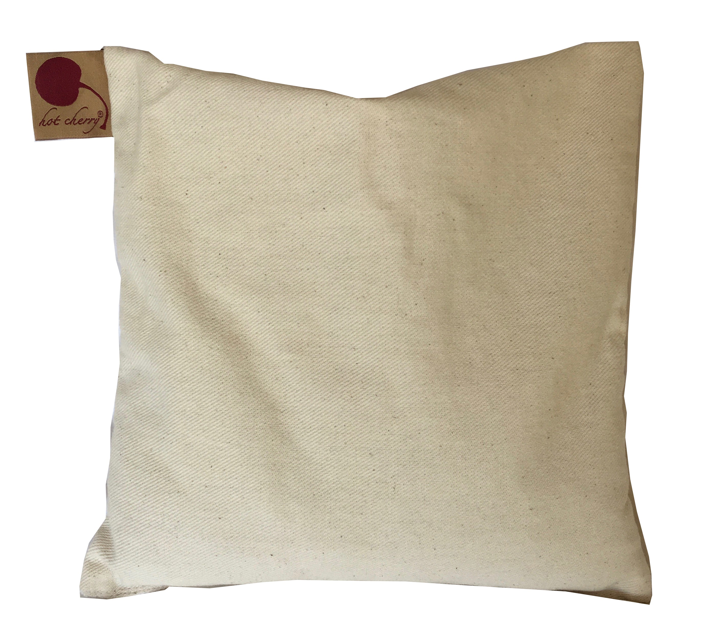 Hot Cherry Square Pillow in Natural Denim - Natural Hot and Cold Therapy Pack