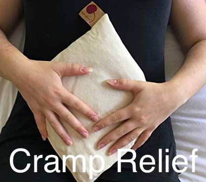 Hot Cherry Square Pillow in Natural Denim - Natural Hot and Cold Therapy Pack