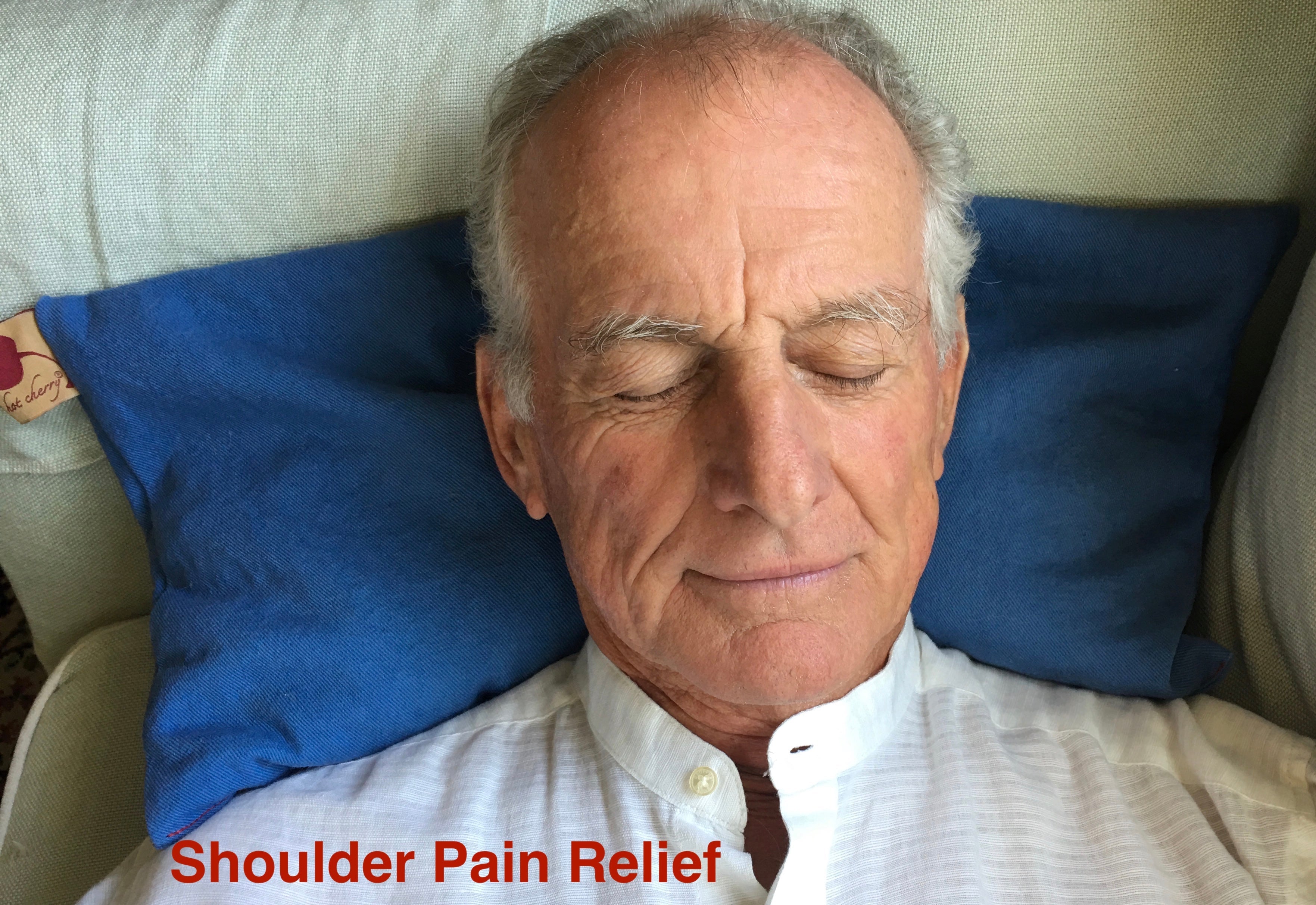 Hot Cherry Double Square Pillow in Blue Denim - Natural Hot and Cold Therapy Pack
