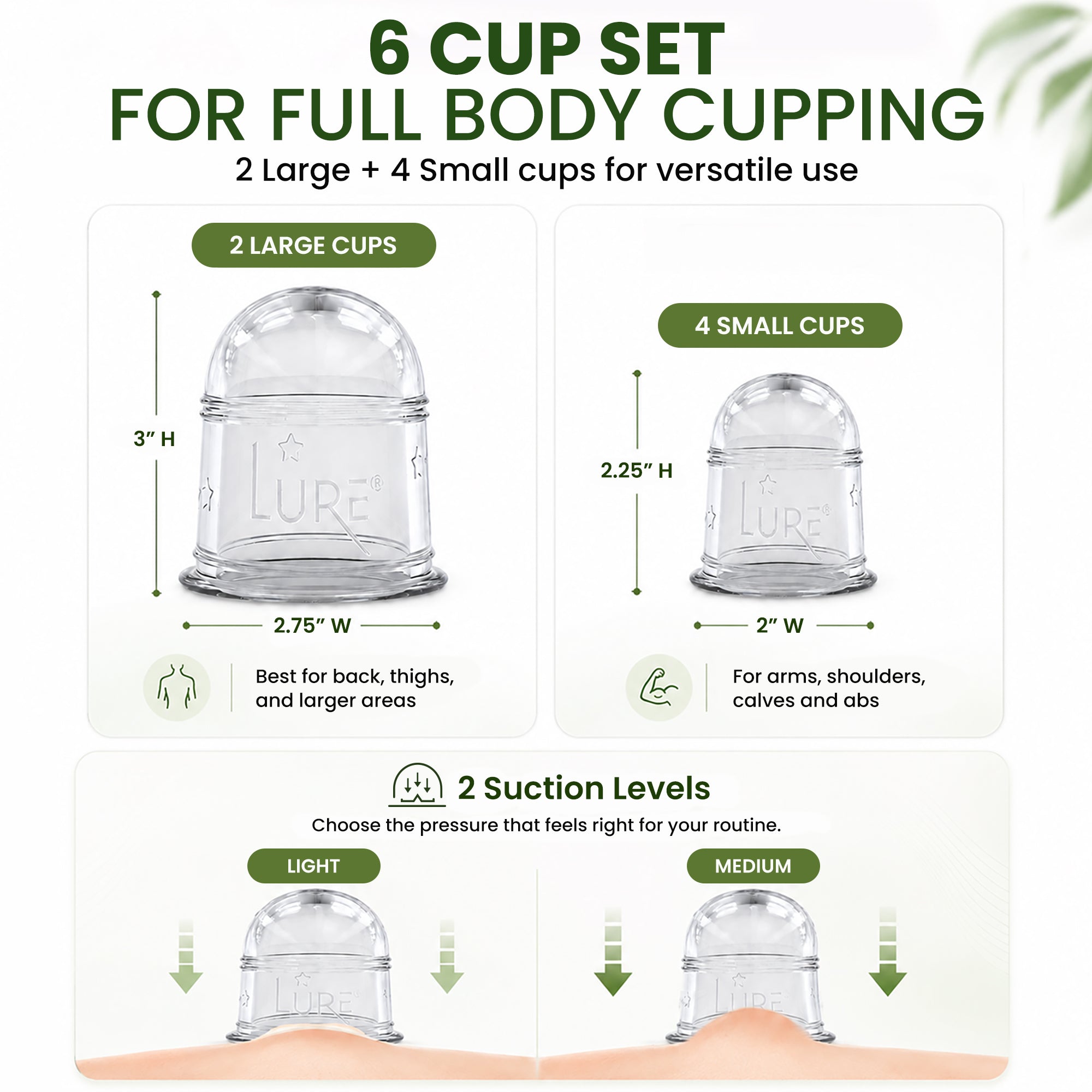ZEN Cupping Therapy Set - 6 Cups