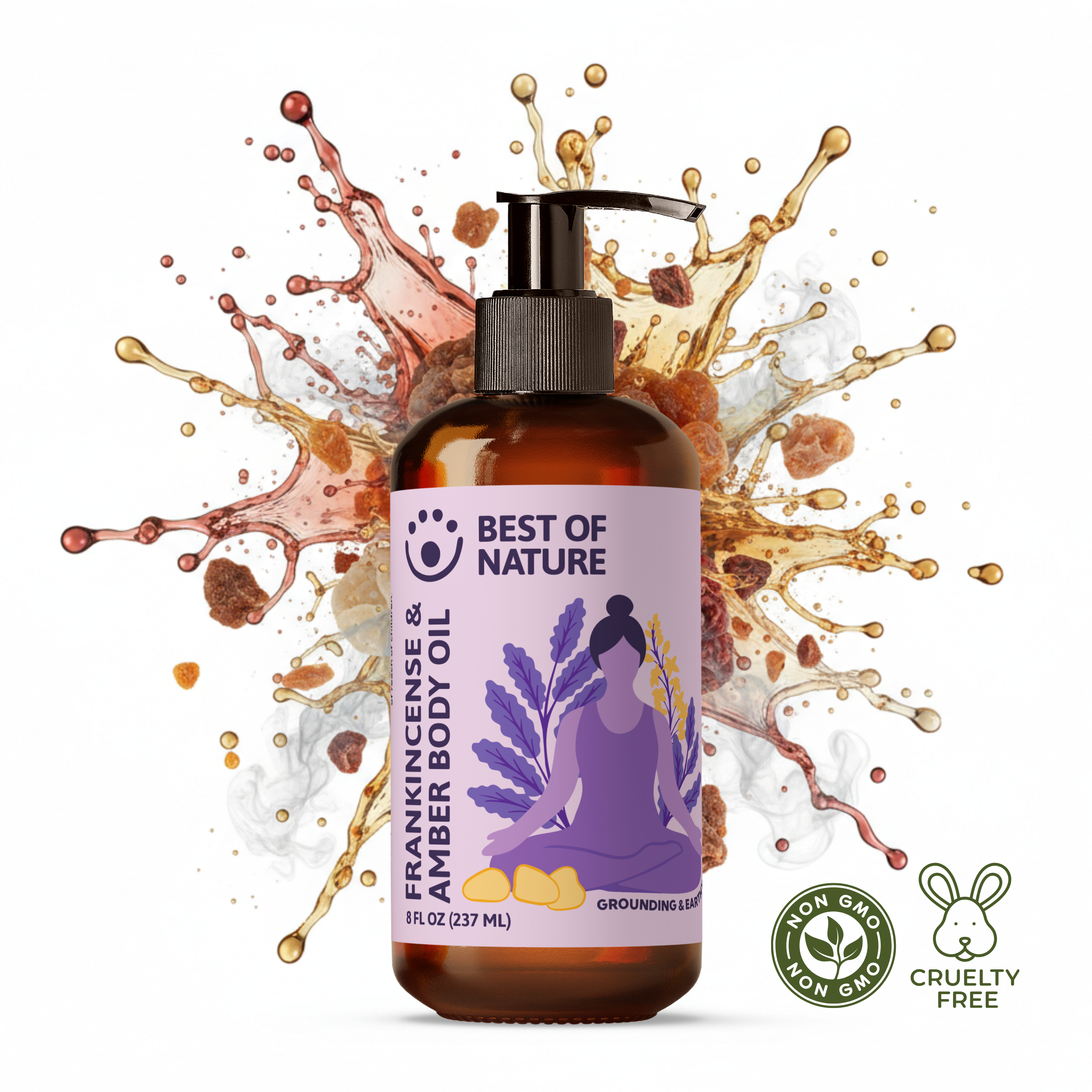 Best of Nature Frankincense & Amber Aromatherapy Massage & Body Oil