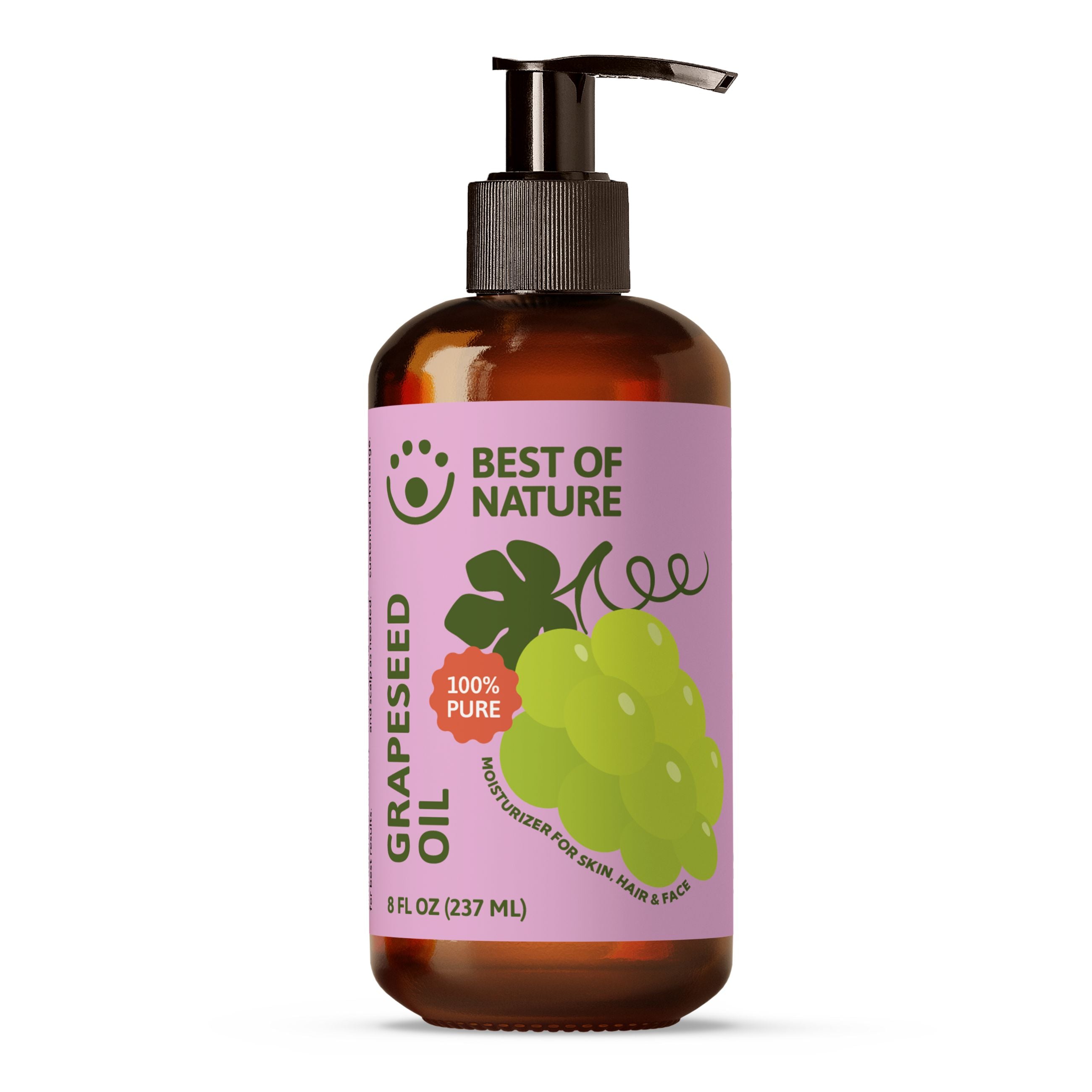 Best of Nature Grapeseed Massage & Body Oil - 100% Pure