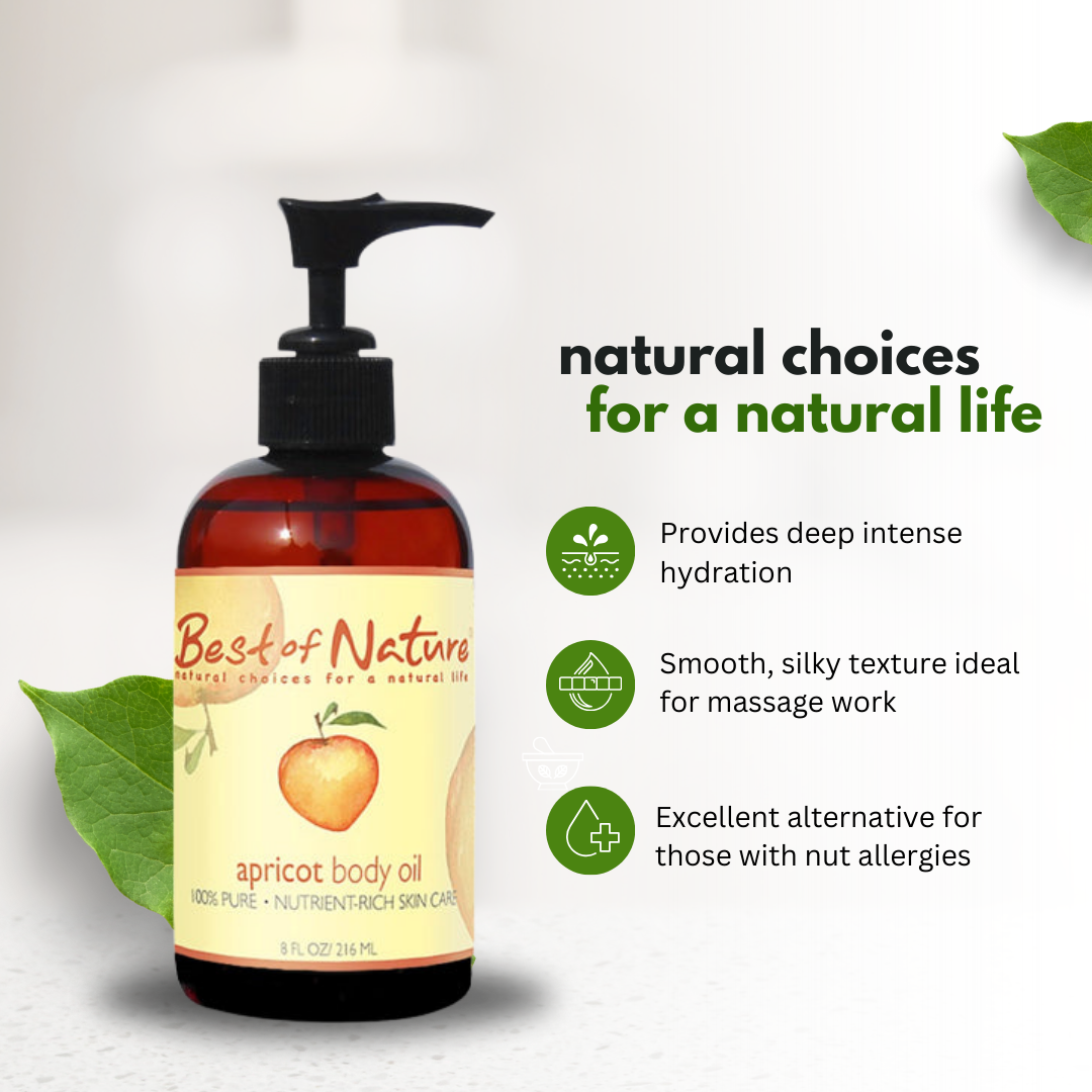 Best of Nature Apricot Kernel Massage & Body Oil - 100% Pure