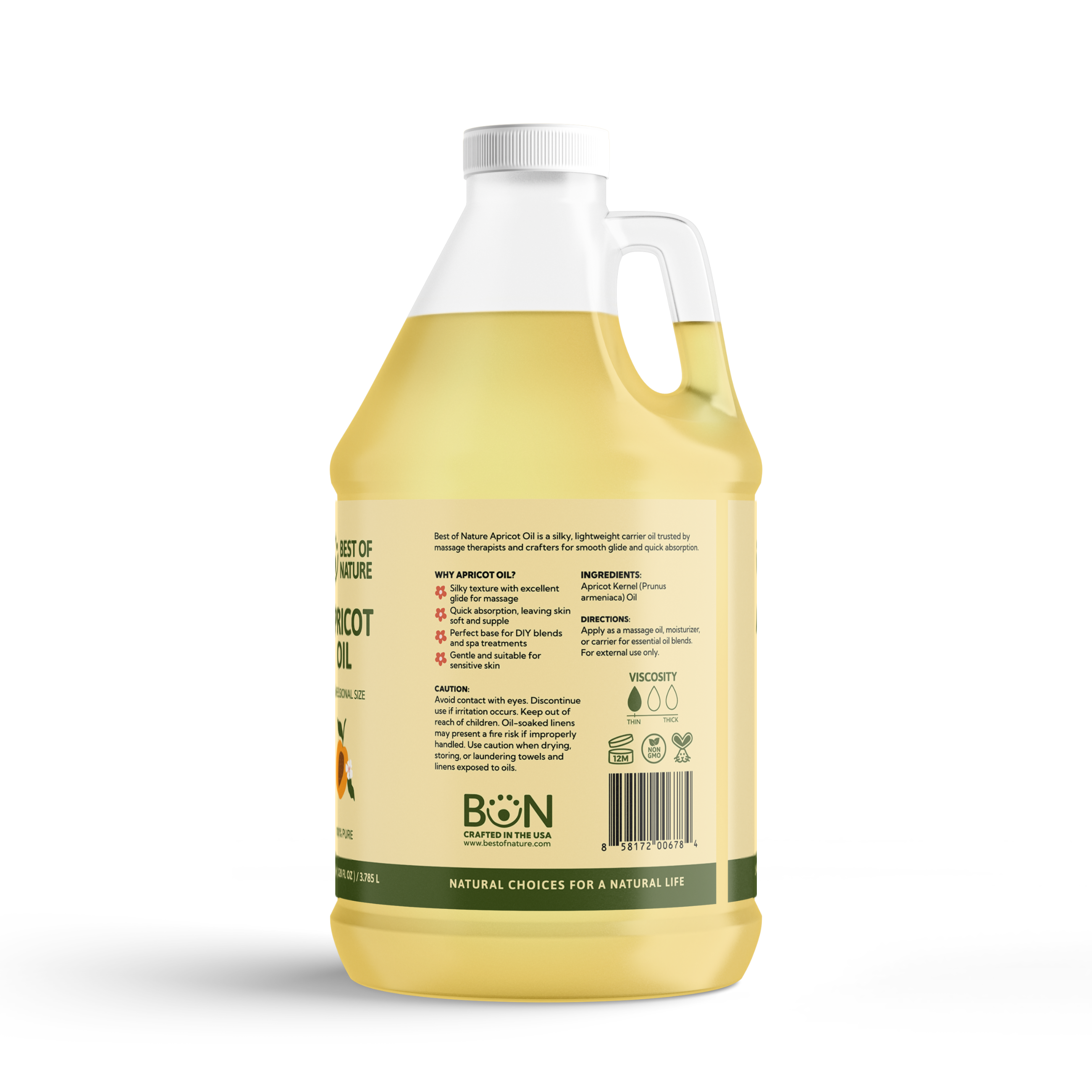 Best of Nature Apricot Kernel Massage & Body Oil - 100% Pure