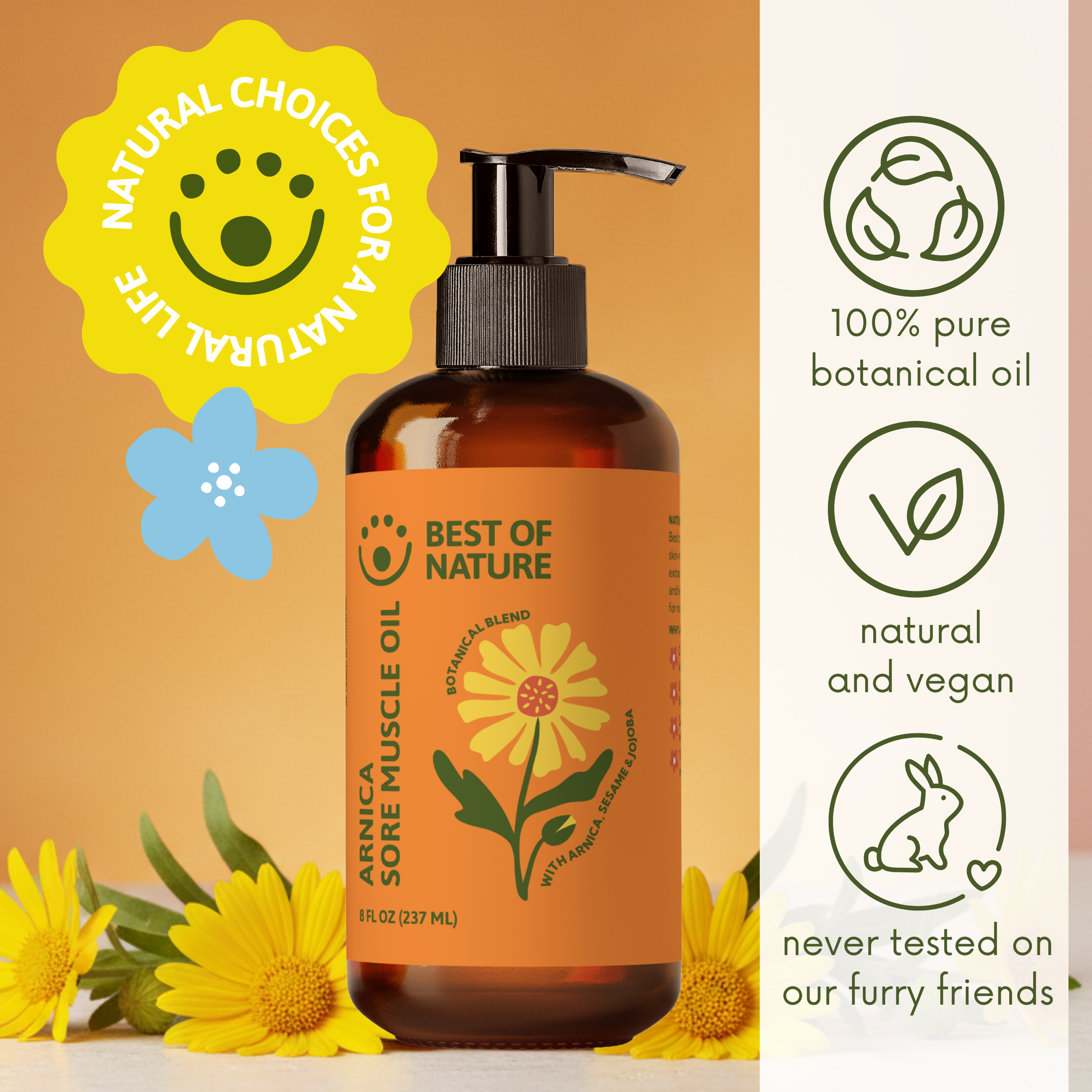 Best of Nature  Therapeutic Arnica Sore Muscle Massage & Body Oil (formerly Arnica Blend)