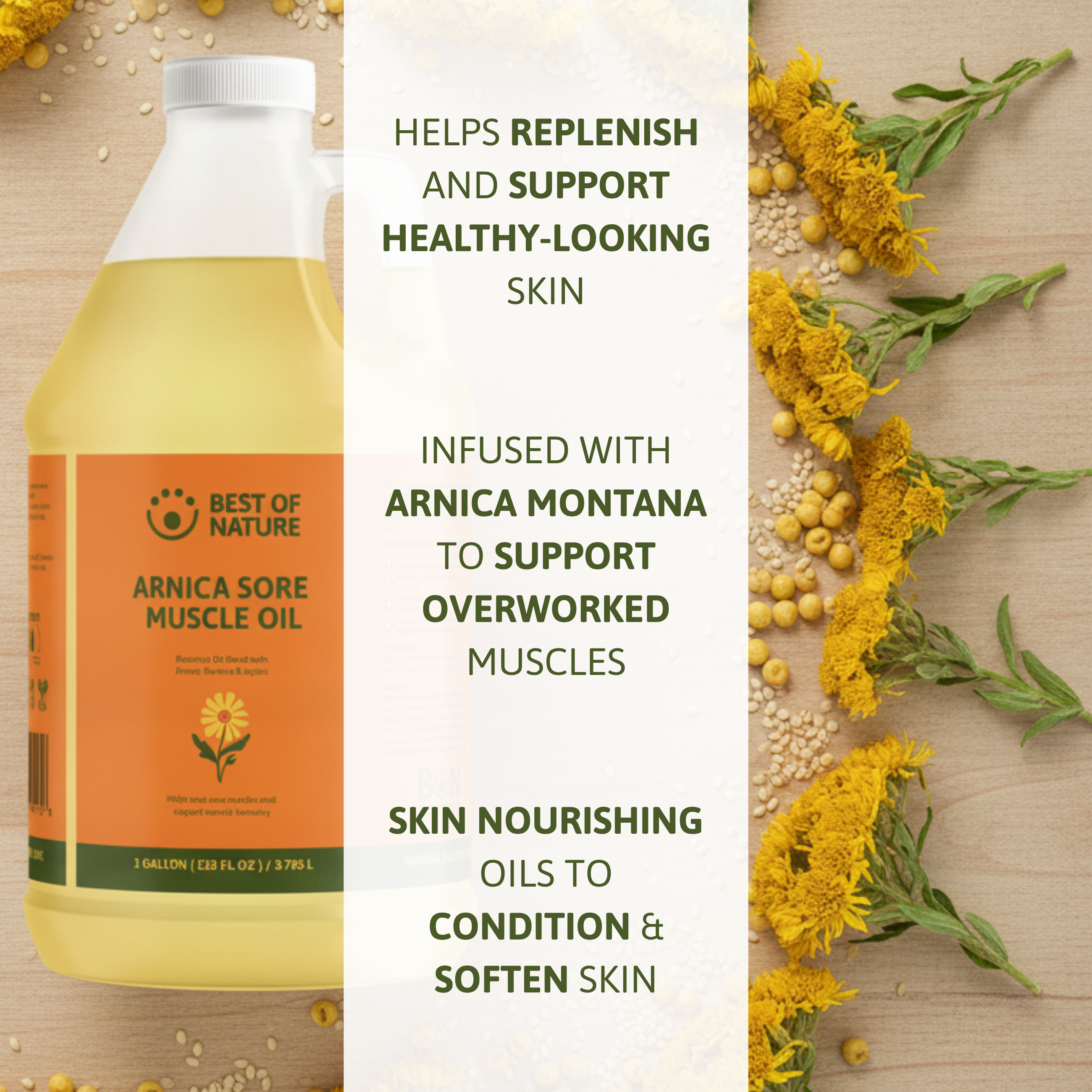 Best of Nature  Therapeutic Arnica Sore Muscle Massage & Body Oil (formerly Arnica Blend)