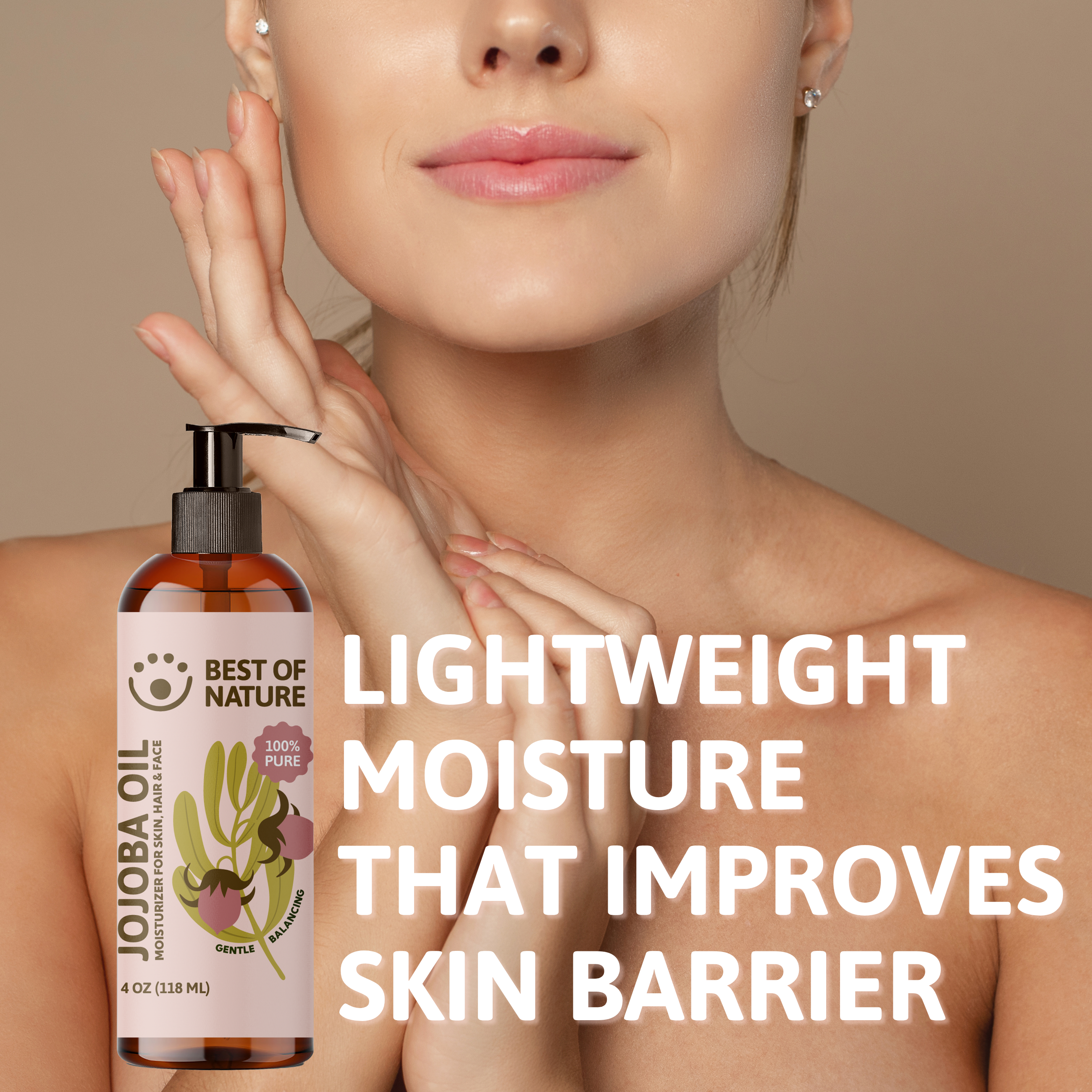 Best of Nature Jojoba Massage & Body Oil (Unrefined)- 100% Pure