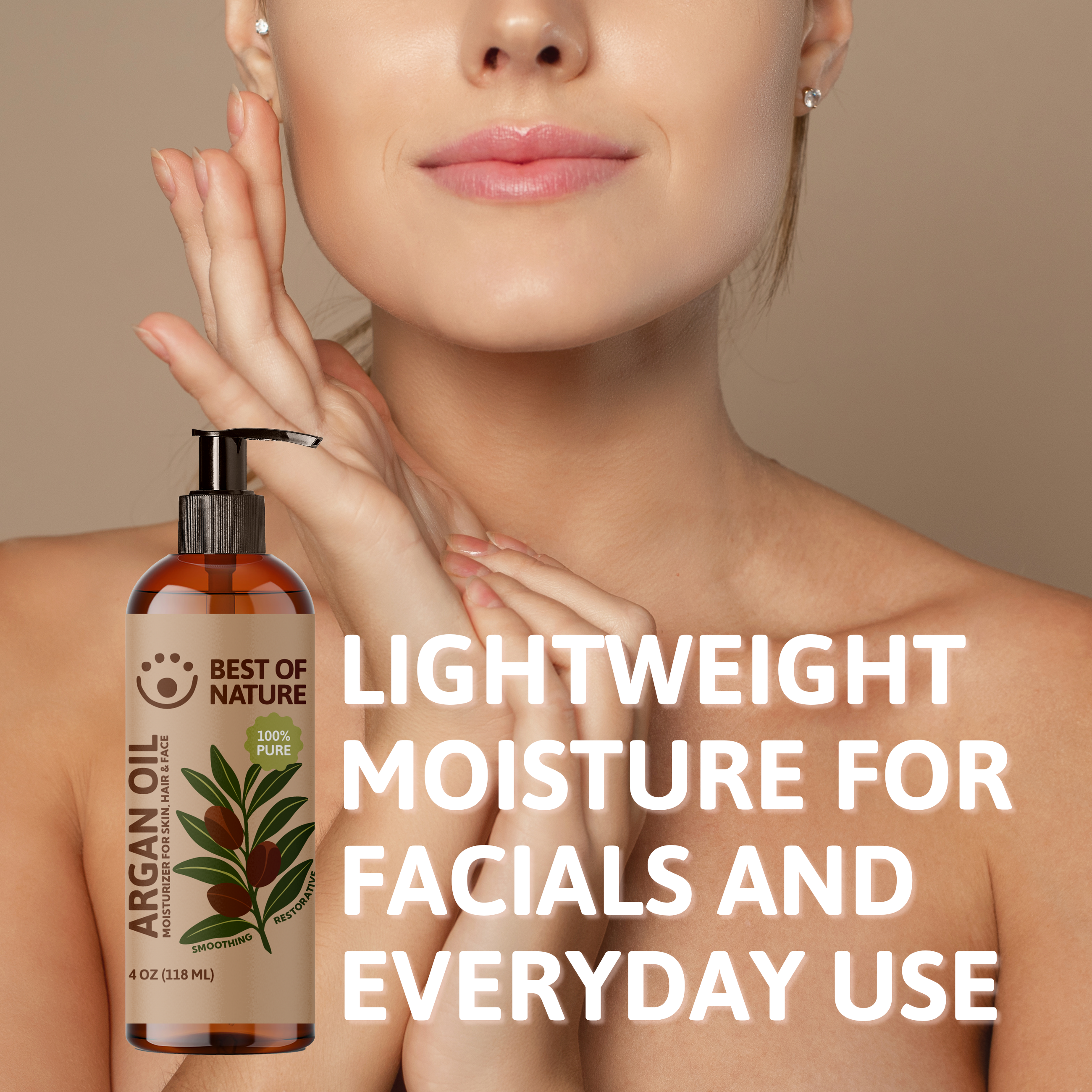 Best of Nature Argan Massage & Body Oil (Moroccan) - 100% Pure