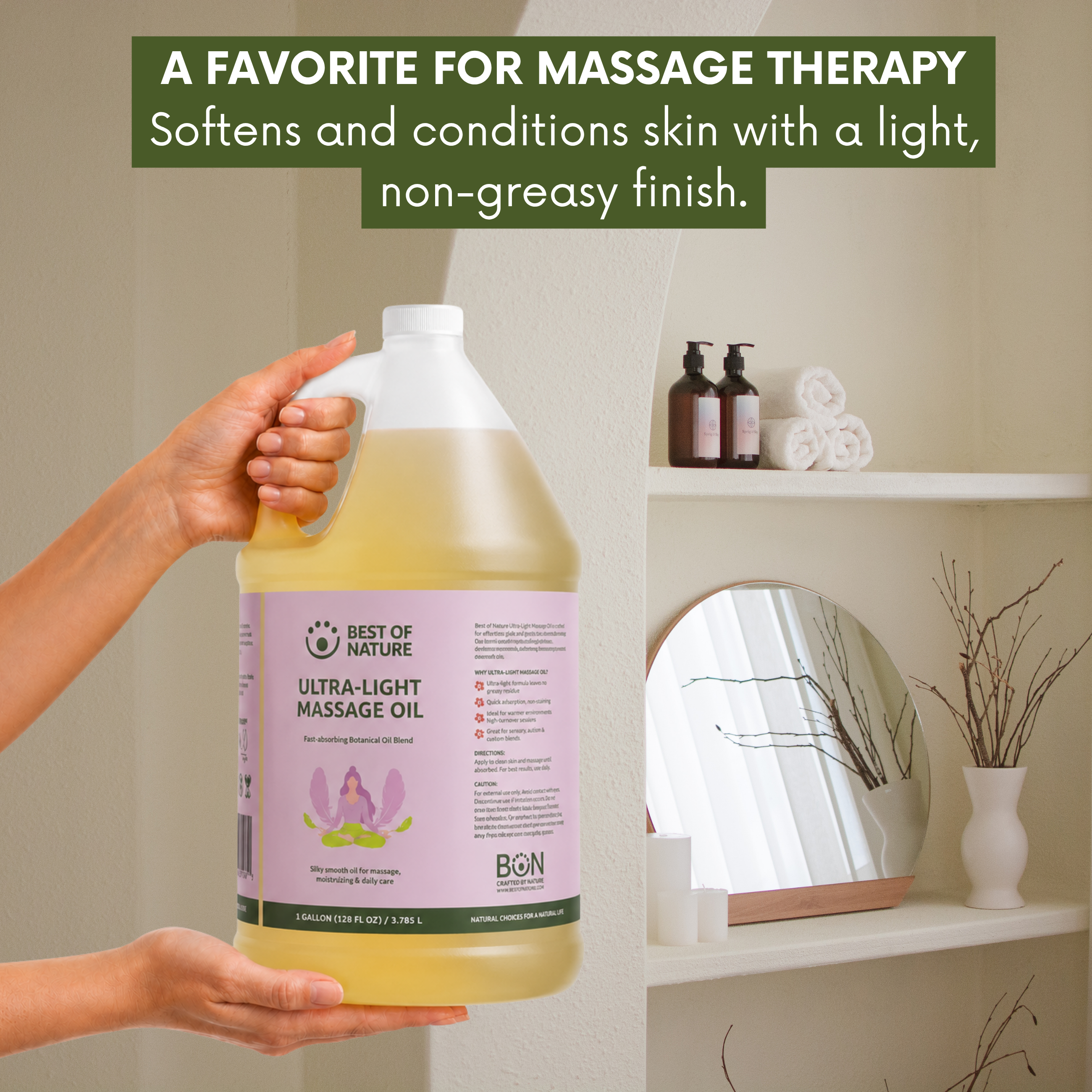 Best of Nature Ultra-Light (formerly Grapeseed Lightest Blend) Massage & Body Oil
