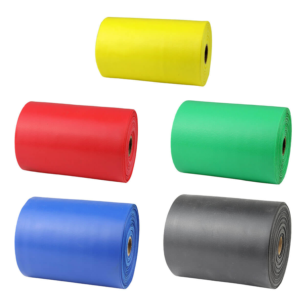 CanDo Theraband Sup R Band Latex Free Exercise 5 Piece Set