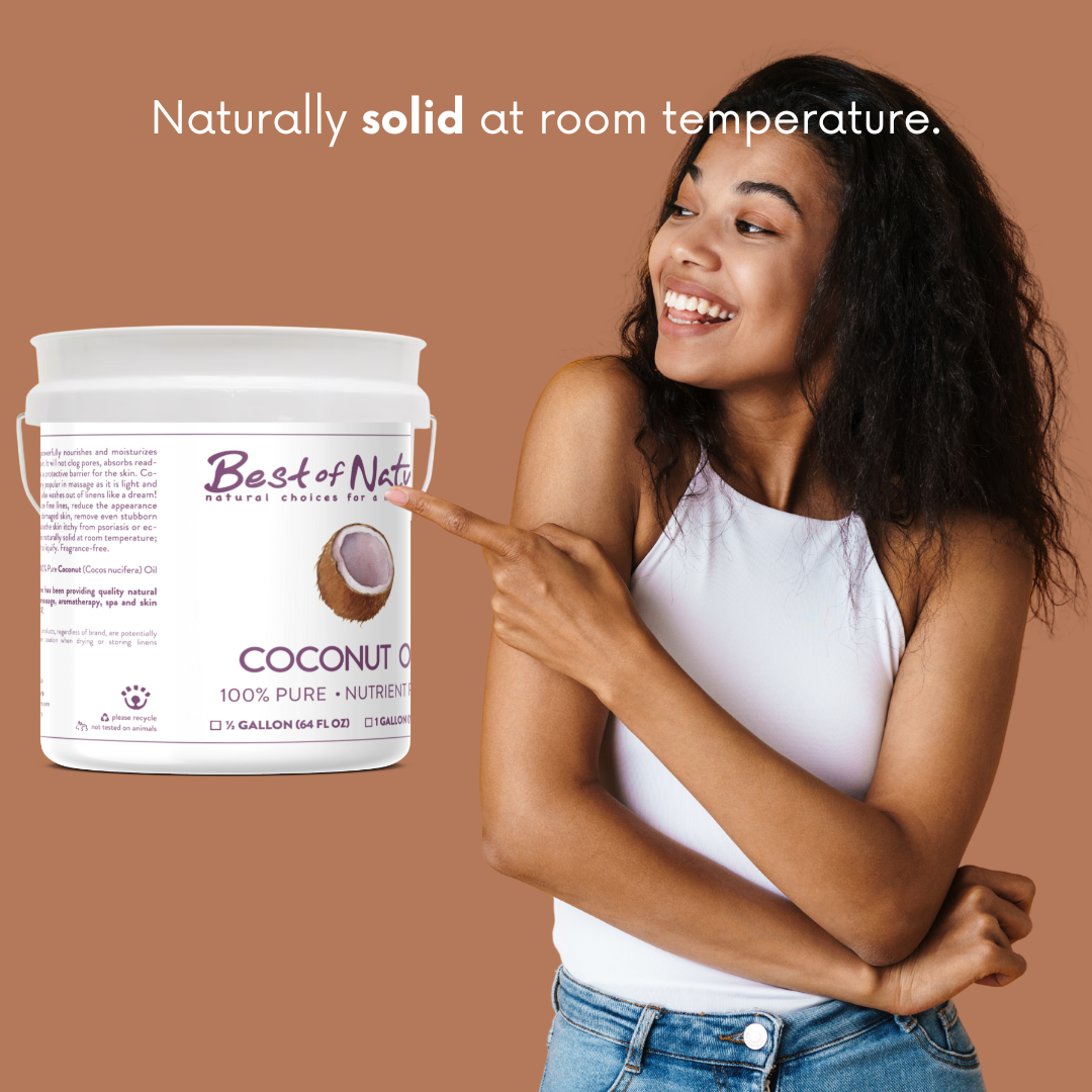 Best of Nature Coconut Massage & Body Oil (Solid) - 100% Pure