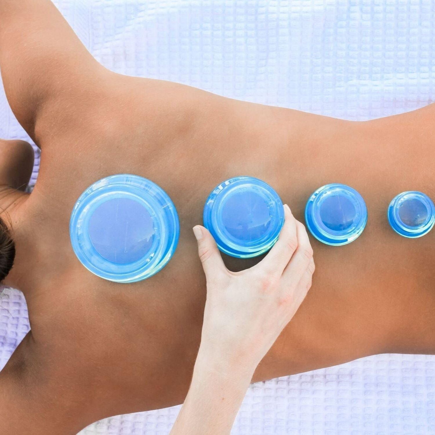 EDGE™ Cupping Therapy Set Blue, 4 Cups