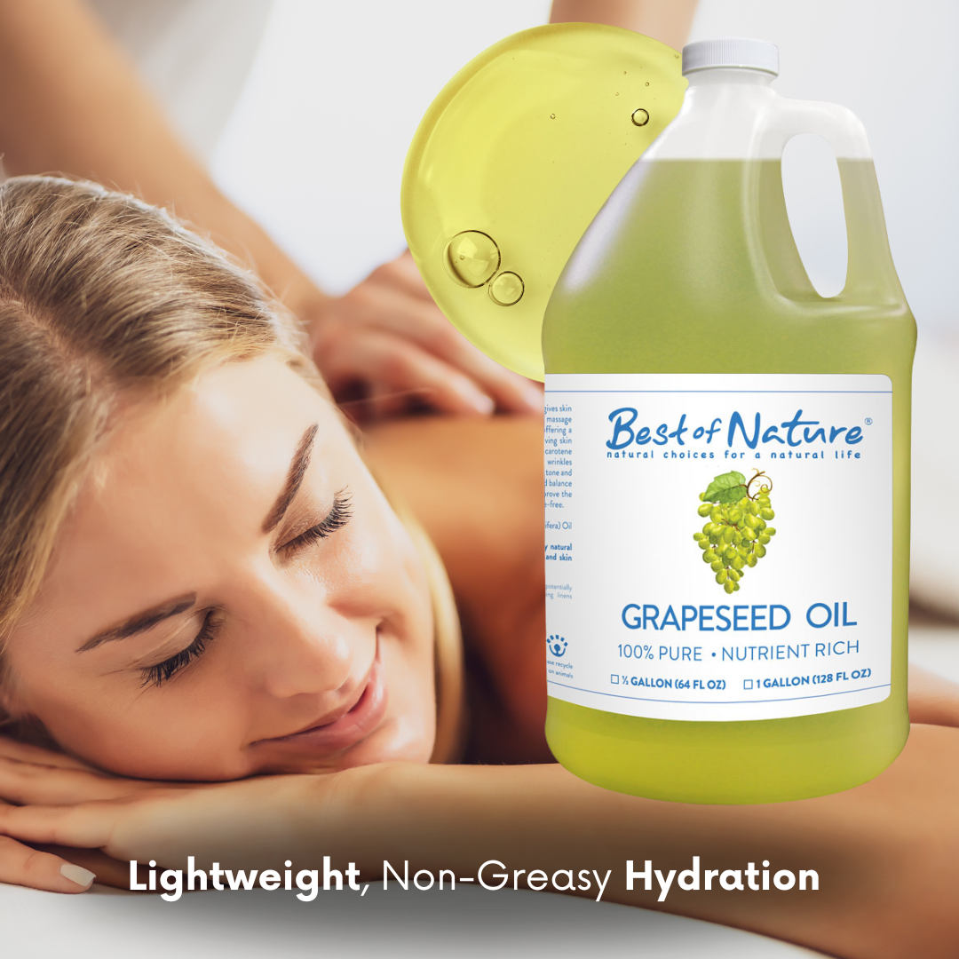 Best of Nature Grapeseed Massage & Body Oil - 100% Pure