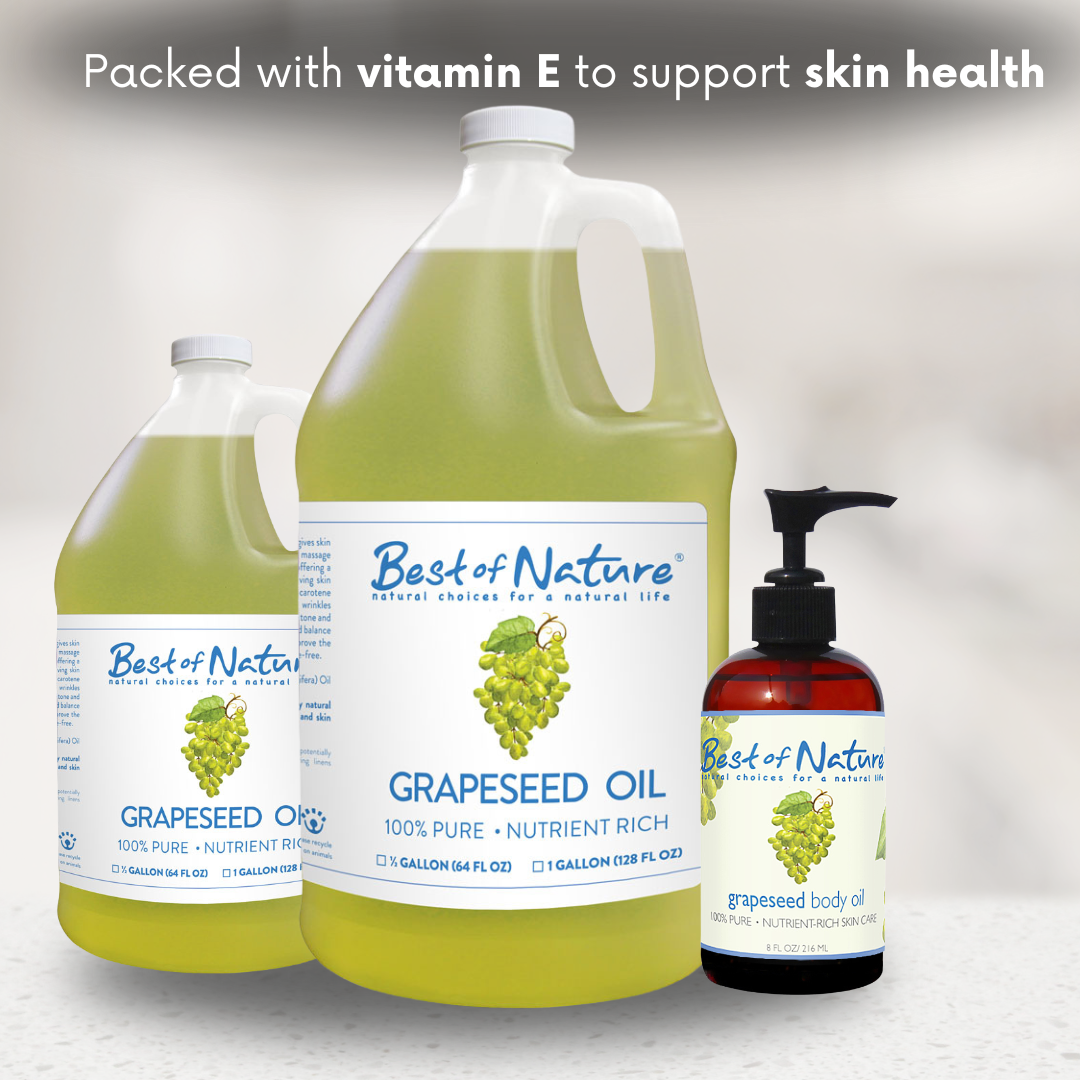 Best of Nature Grapeseed Massage & Body Oil - 100% Pure