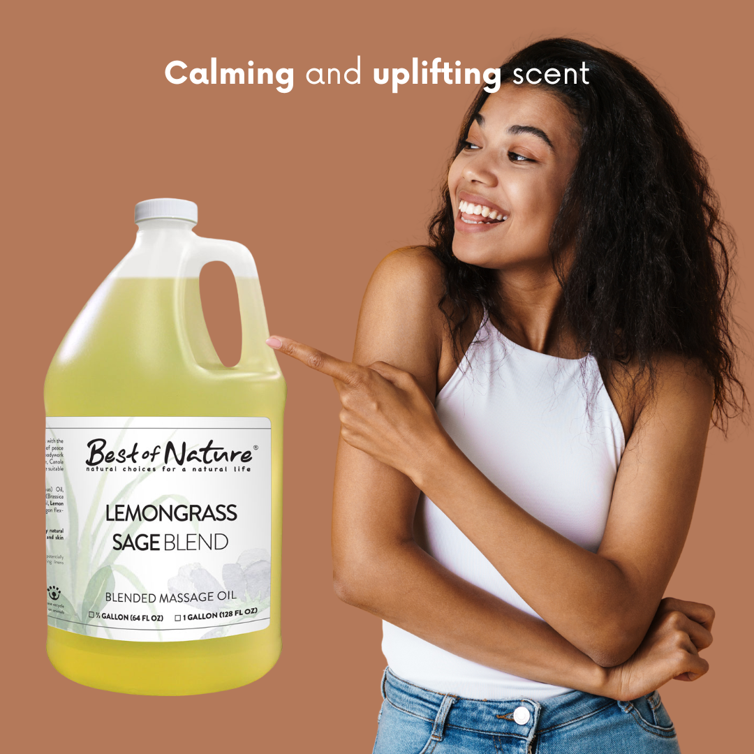 Best of Nature Lemongrass and Sage Aromatherapy Massage & Body Oil