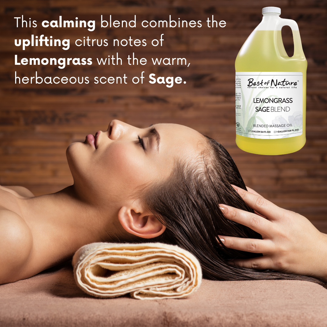 Best of Nature Lemongrass and Sage Aromatherapy Massage & Body Oil