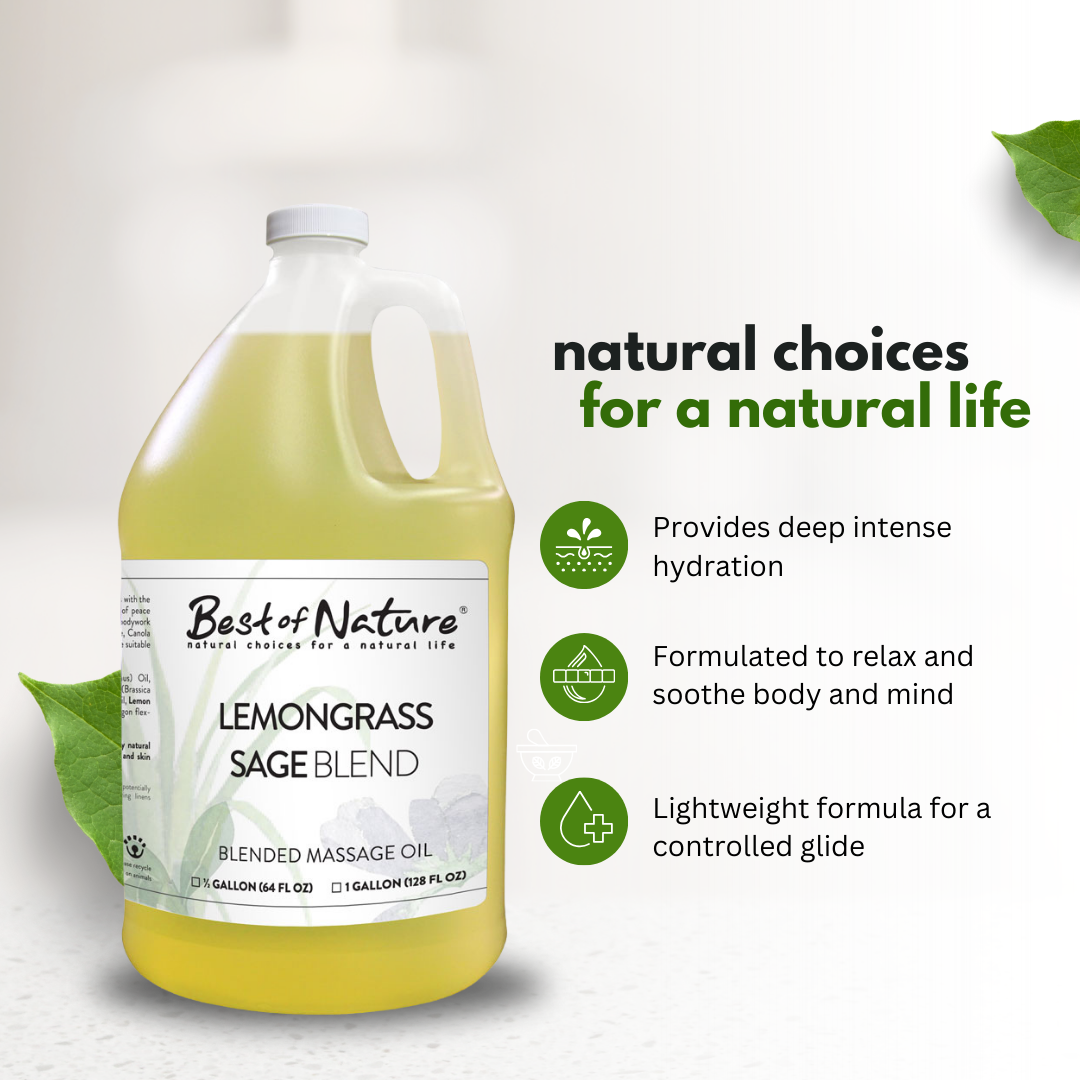Best of Nature Lemongrass and Sage Aromatherapy Massage & Body Oil