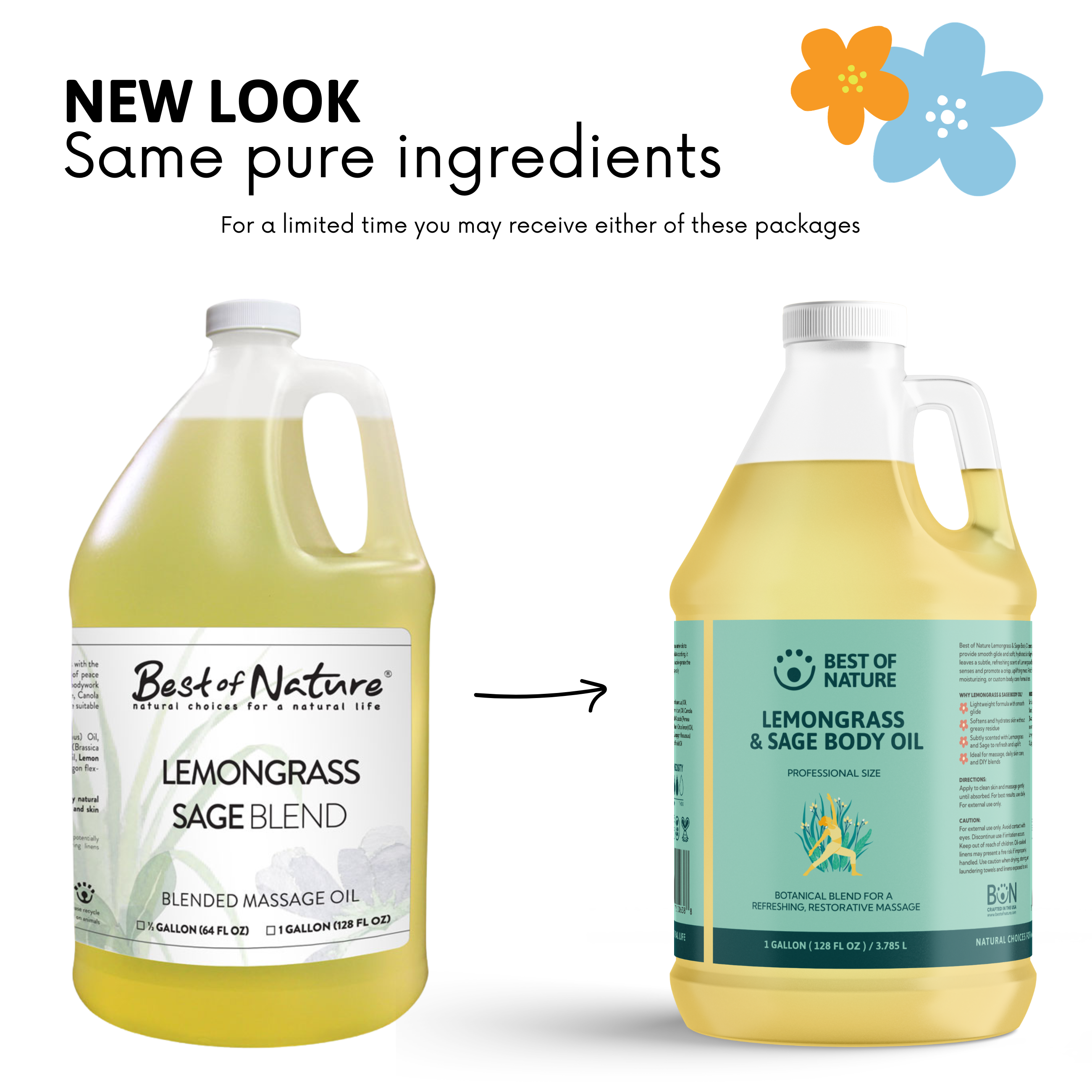 Best of Nature Lemongrass and Sage Aromatherapy Massage & Body Oil