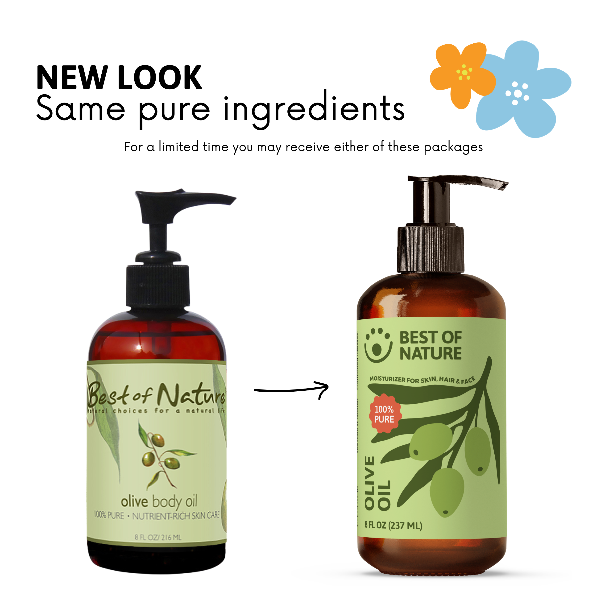 Best of Nature Olive Massage & Body Oil - 100% Pure