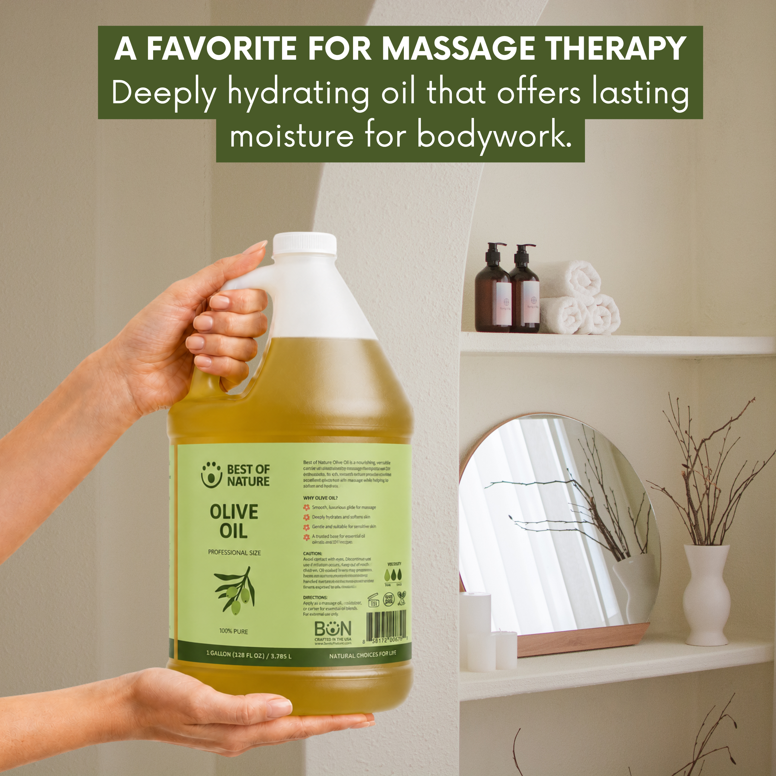 Best of Nature Olive Massage & Body Oil - 100% Pure