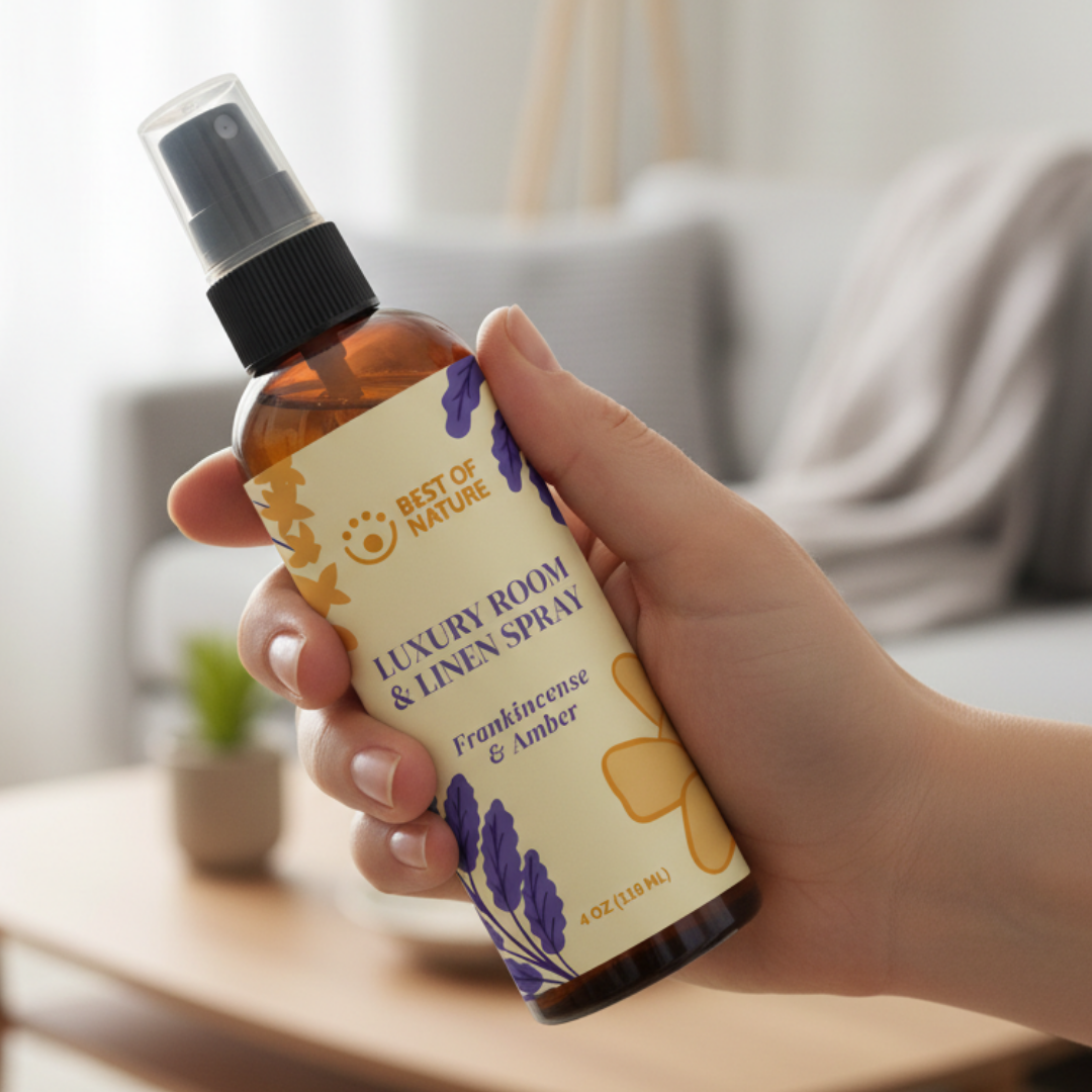 Best of Nature Frankincense & Amber Luxury Room & Linen Spray made with Pure Essential Oils