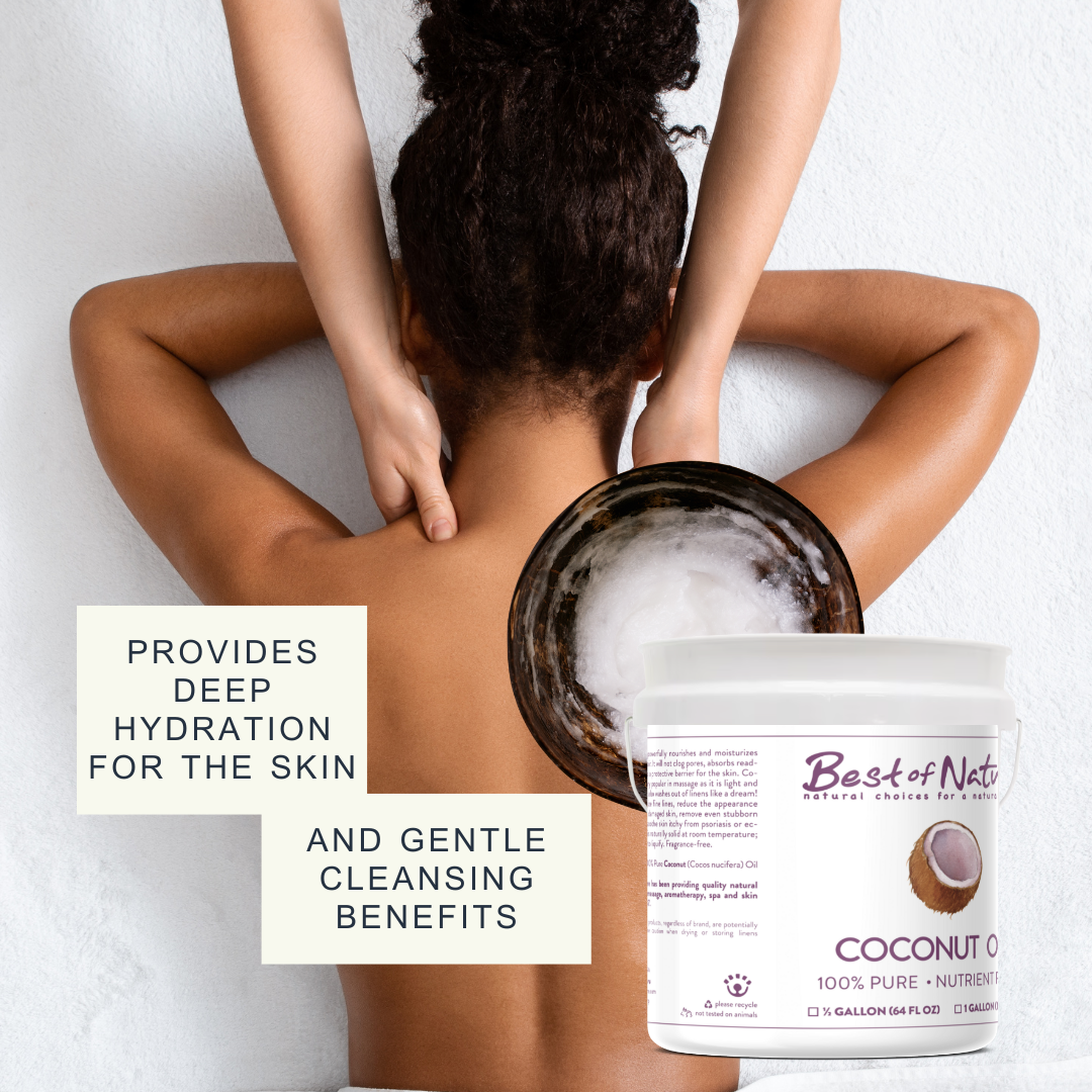 Best of Nature Coconut Massage & Body Oil (Solid) - 100% Pure