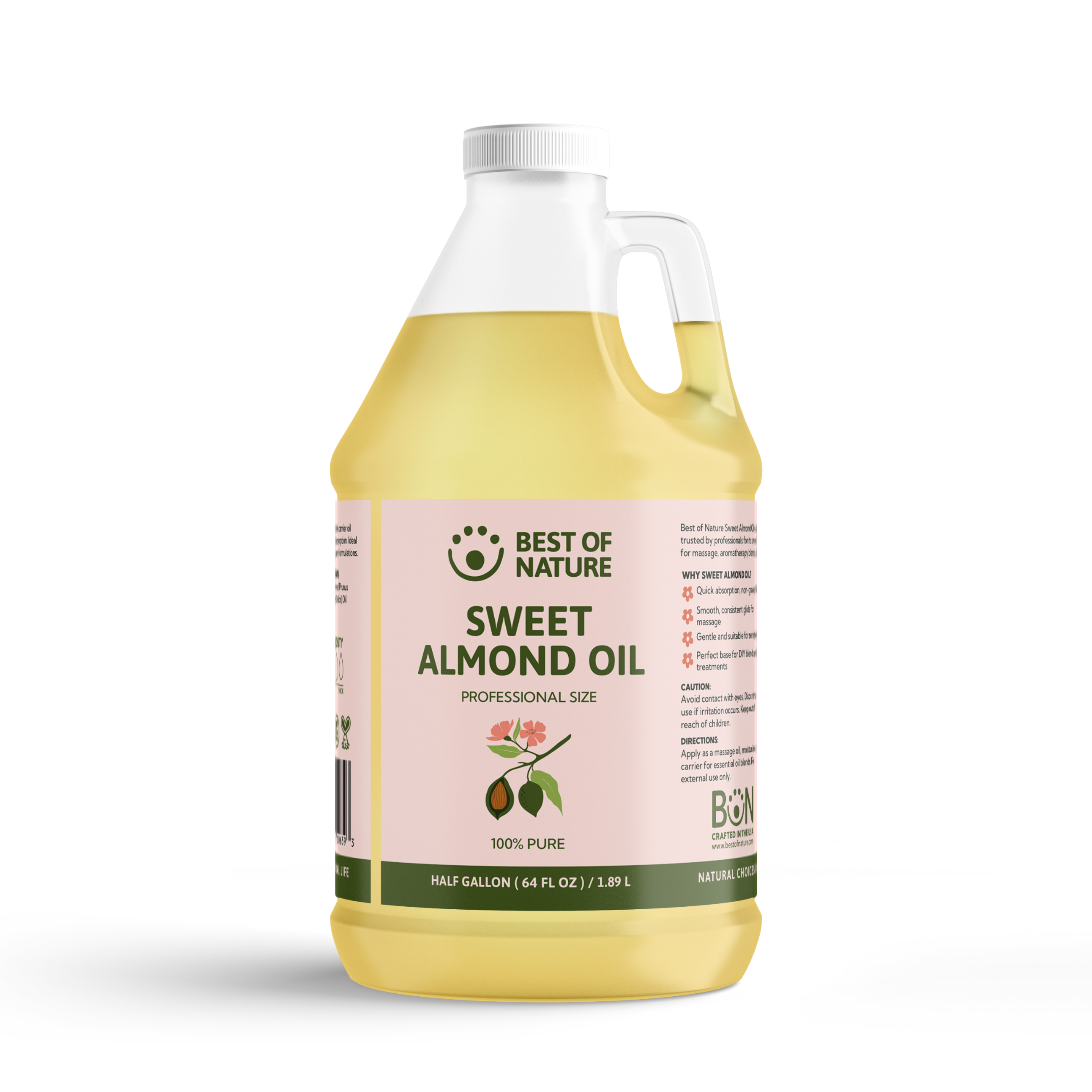 Best of Nature Sweet Almond Massage & Body Oil - 100% Pure