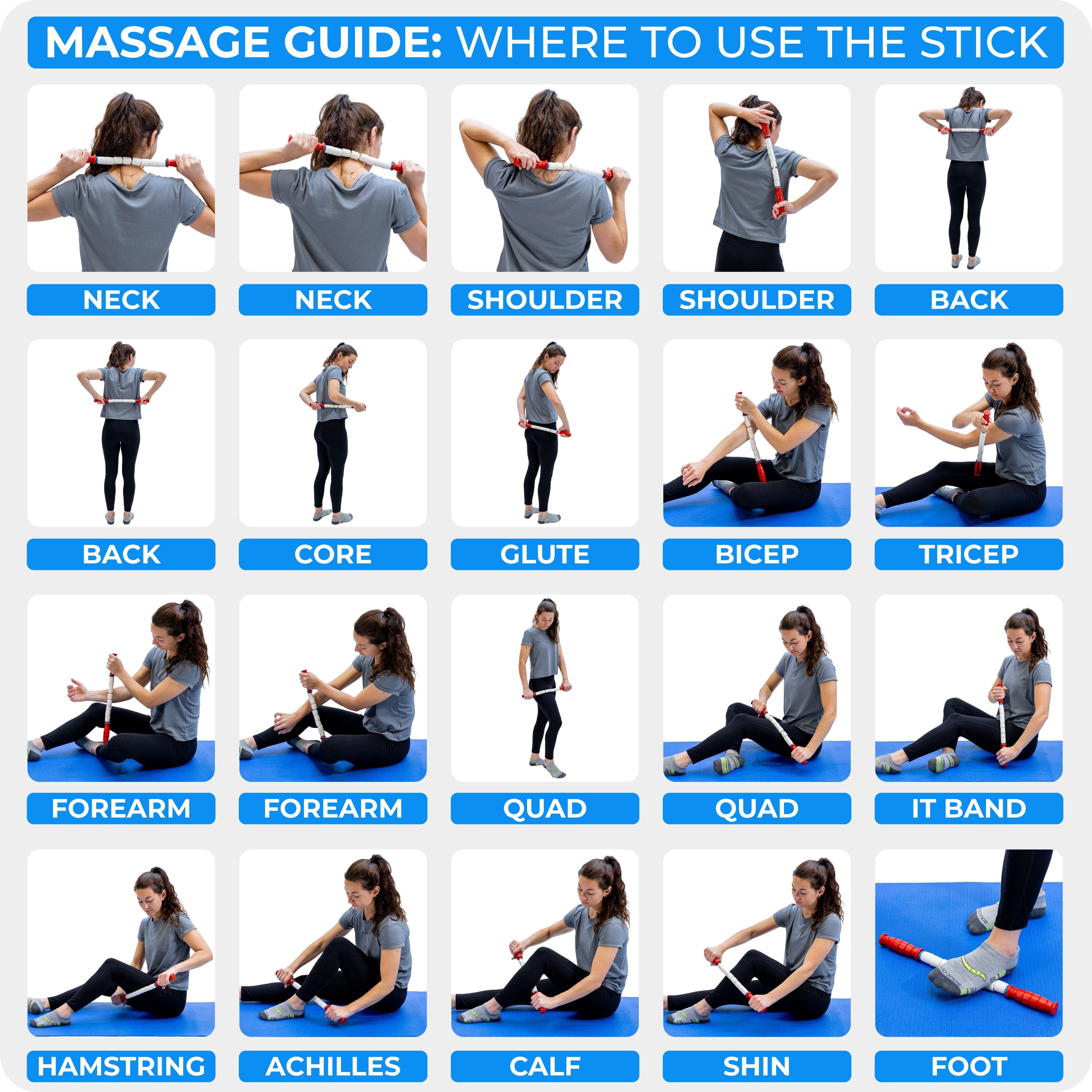 Stiff Stick - 24" - The Original Stick for Massage and Recovery Routines - Professional Therapeutic Use