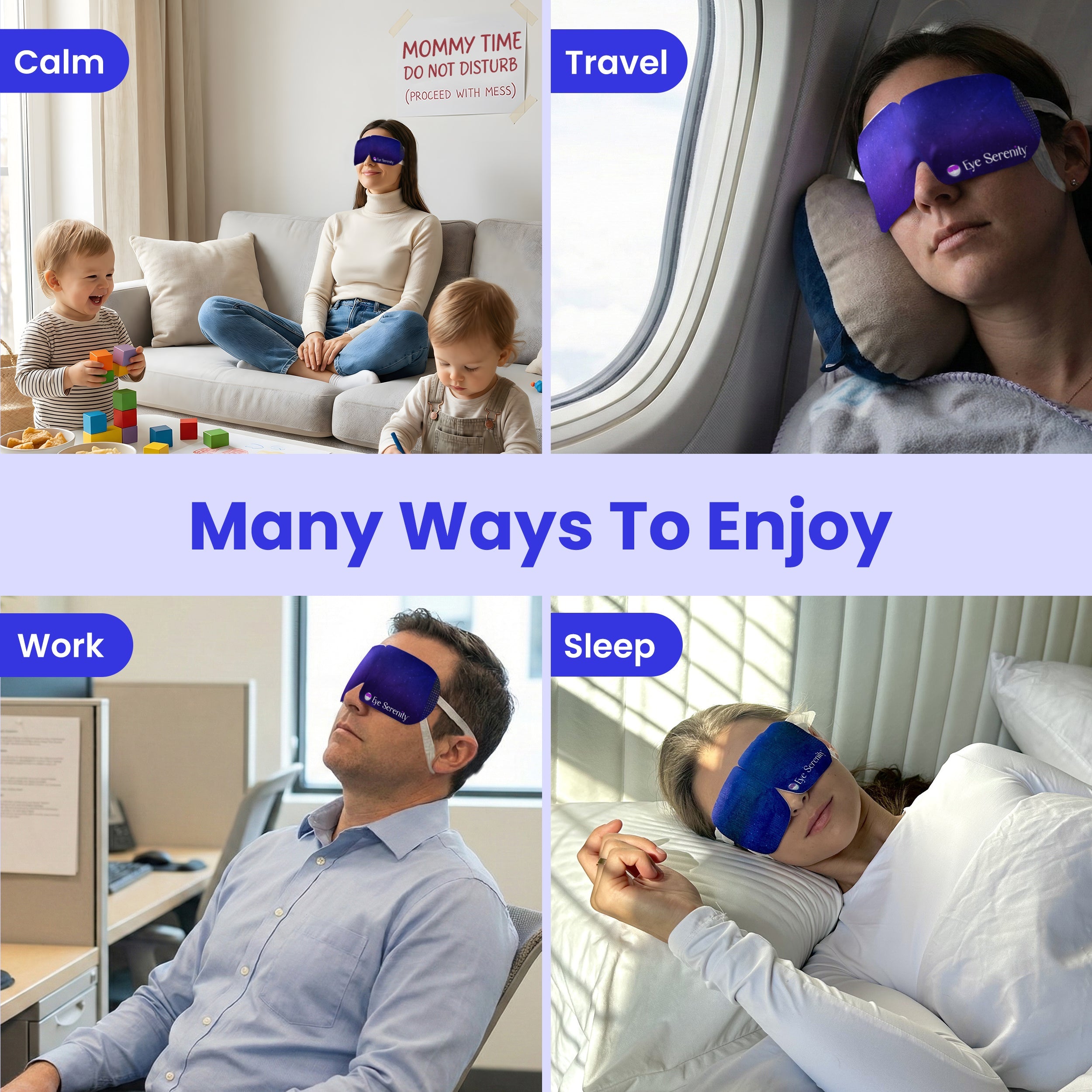 Eye Serenity Steam Eye Mask - Self-Heating Warm Eye Compress for Dry Eyes, Puffiness, Sleep & Travel