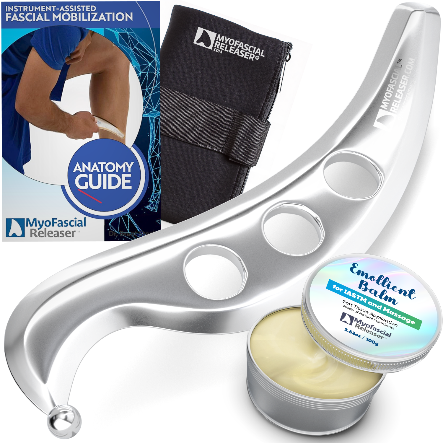 Professional Muscle Scraper - The Ellipse Pro - Patented IASTM Massage Tool for Physical Therapy, GuaSha Tool for Body Myofascial Release - Medical Grade 304 Stainless Steel